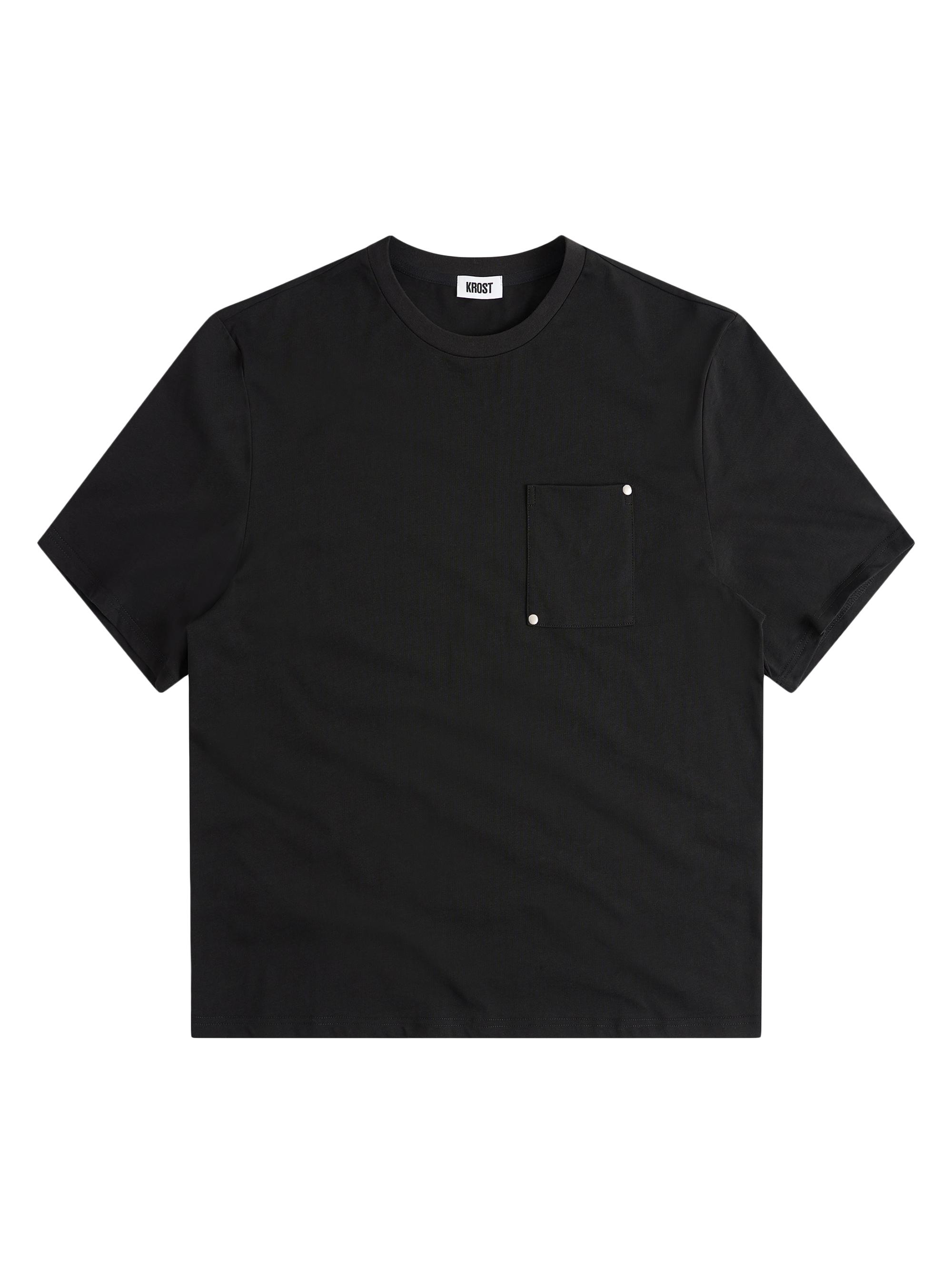Krost Men's Rivet Pocket Oversized T-Shirt - Birch