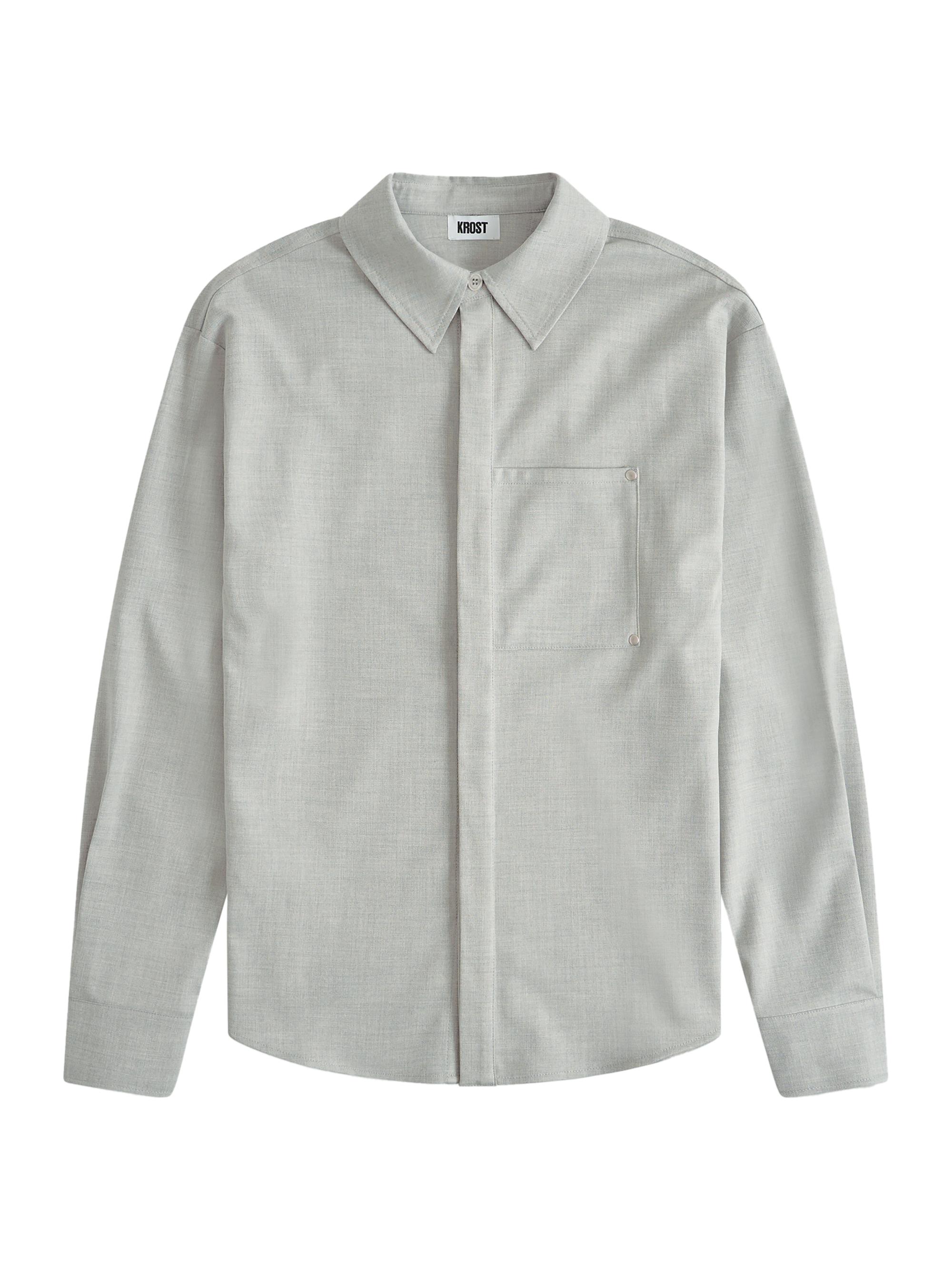 Krost Men's Eco Button Up Shirt - Dark Navy