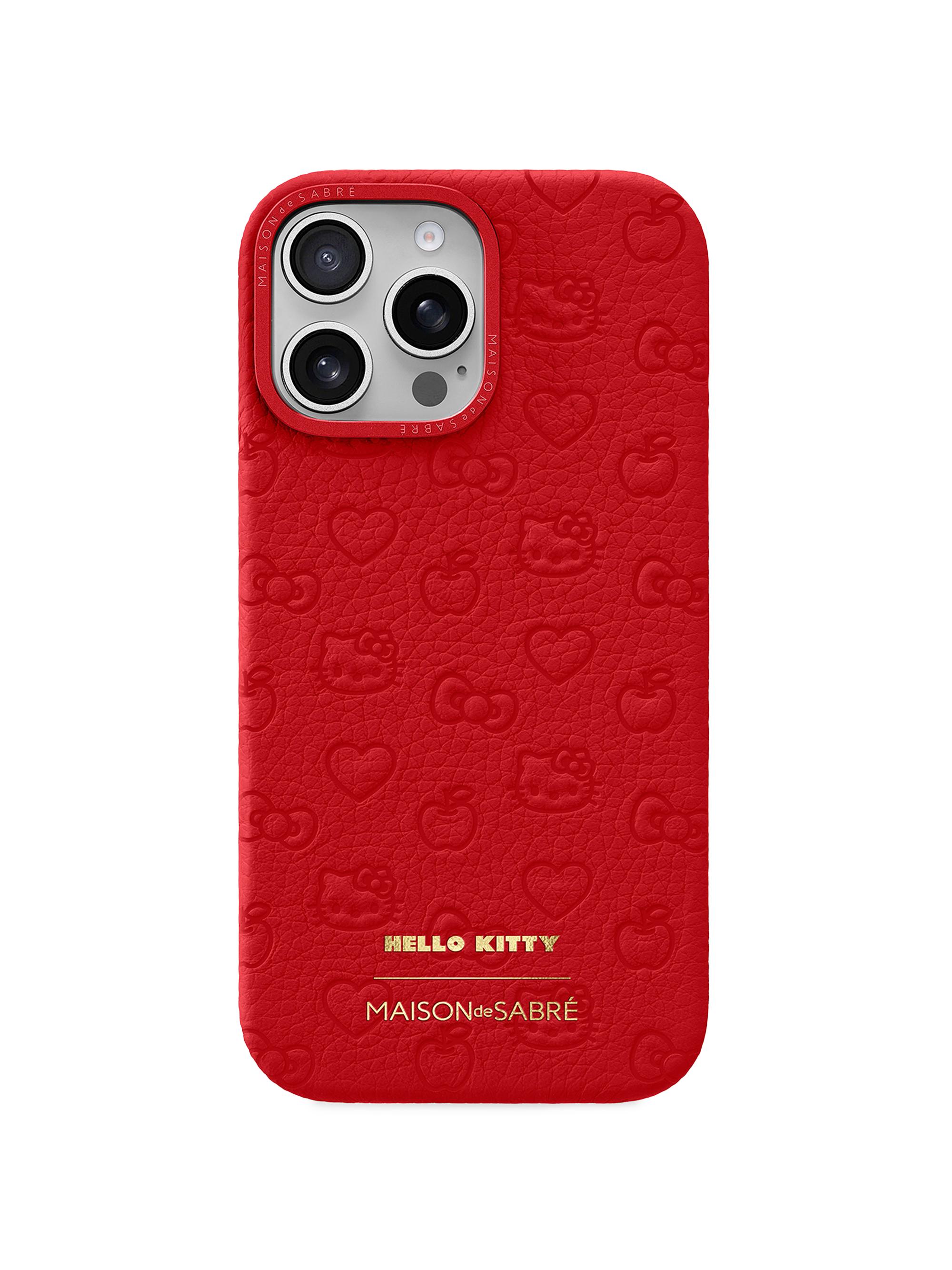 Maison de Sabre Hello Kitty Leather Phone Case (iPhone 16 Pro Max