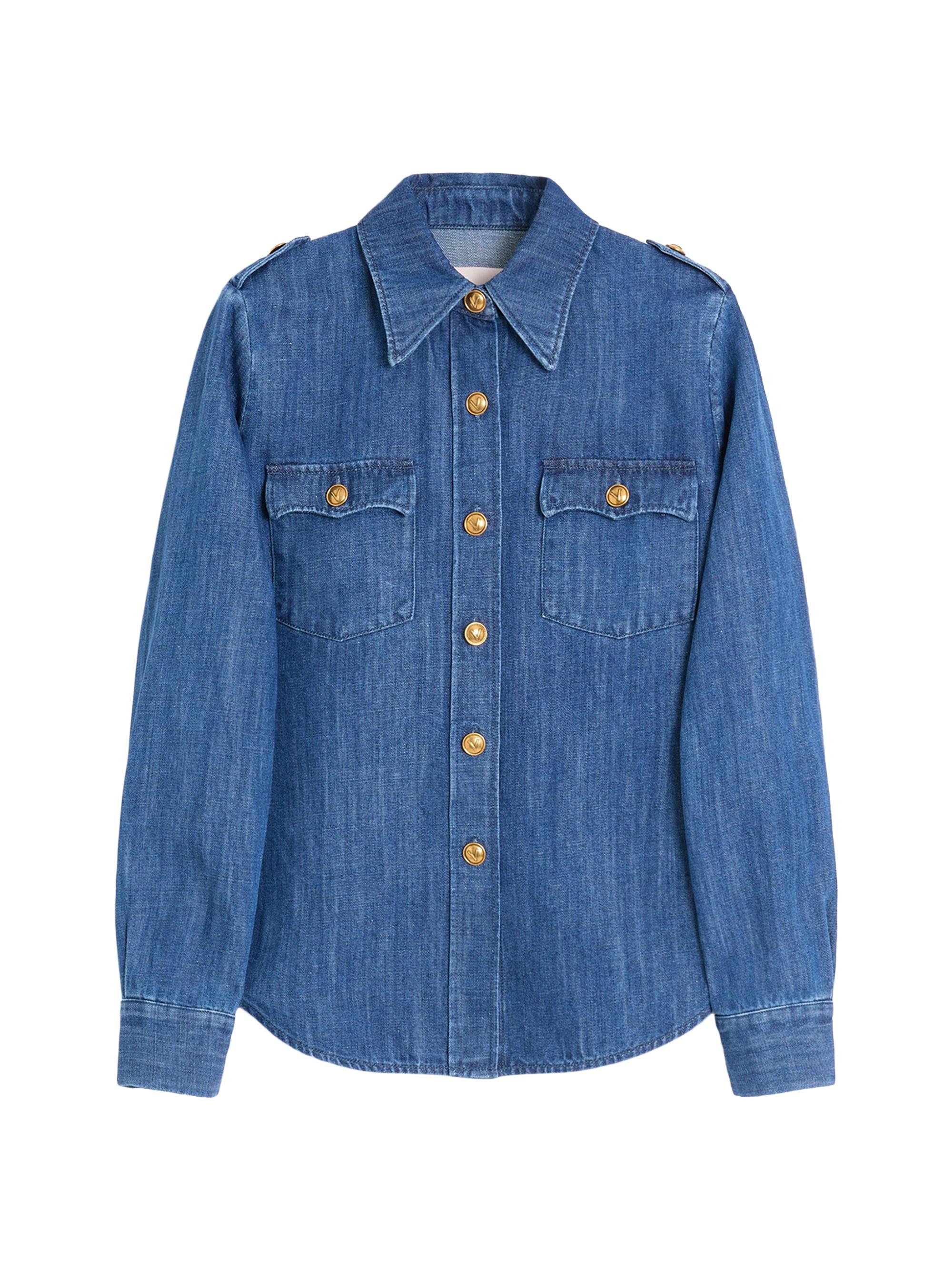 Valentino Garavani Women's Lightweight Denim Shirt - Denim