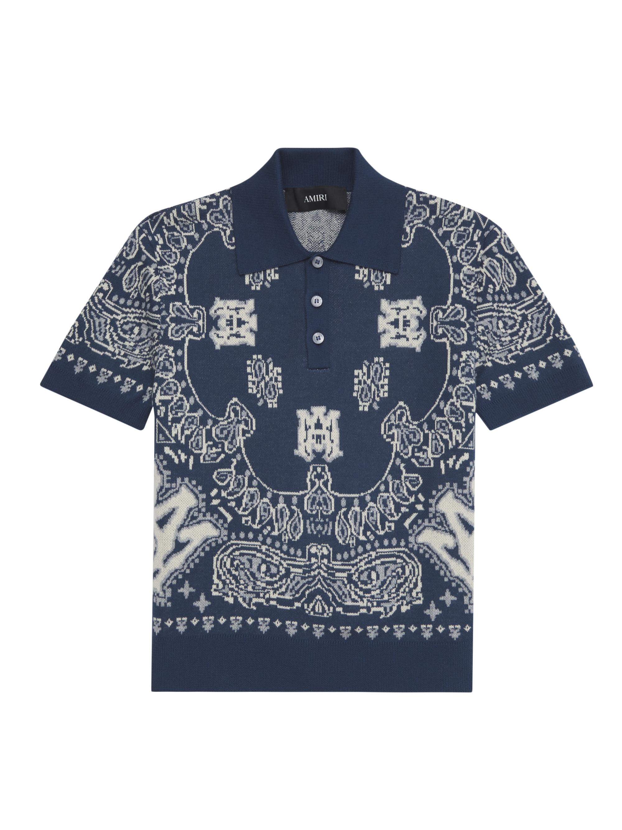 Amiri Little Boy's & Boy's Bandana Polo Shirt - Midnight Blue