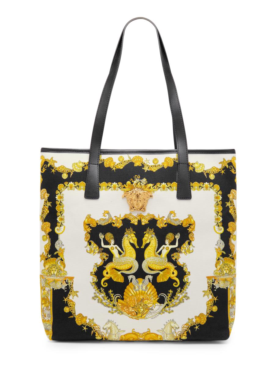 【関税＆送料込み】Versace 'Tote' Beige Canvas Bag La Medusa canvas tote bag in beige - Versace | Mytheresa