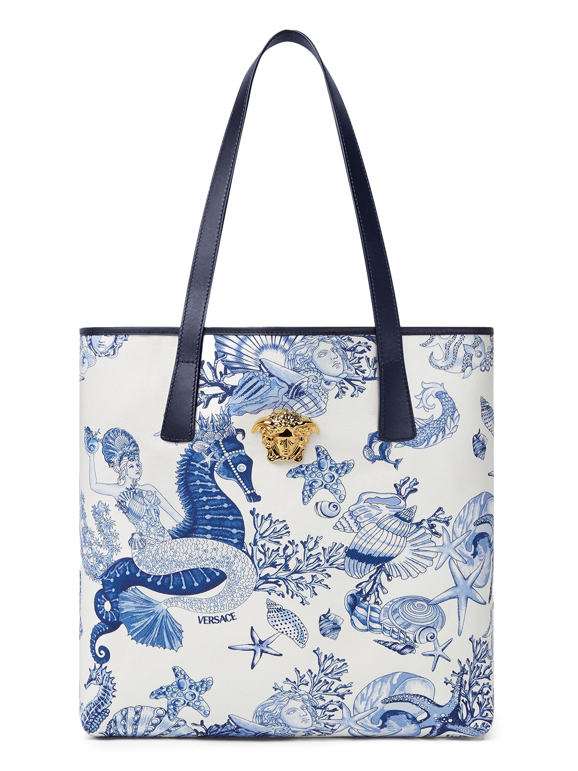 VERSACE トートバッグ ラ メドゥーサ ラージ キャンバス トート ブラック,ゴールド | VERSACE JP