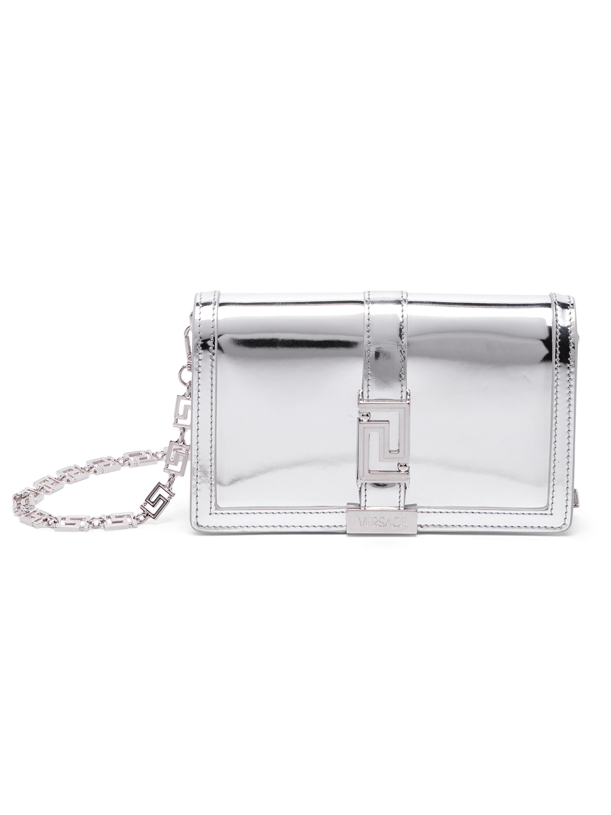 Versace Metallic Leather Wallet On Chain | Saks Fifth Avenue