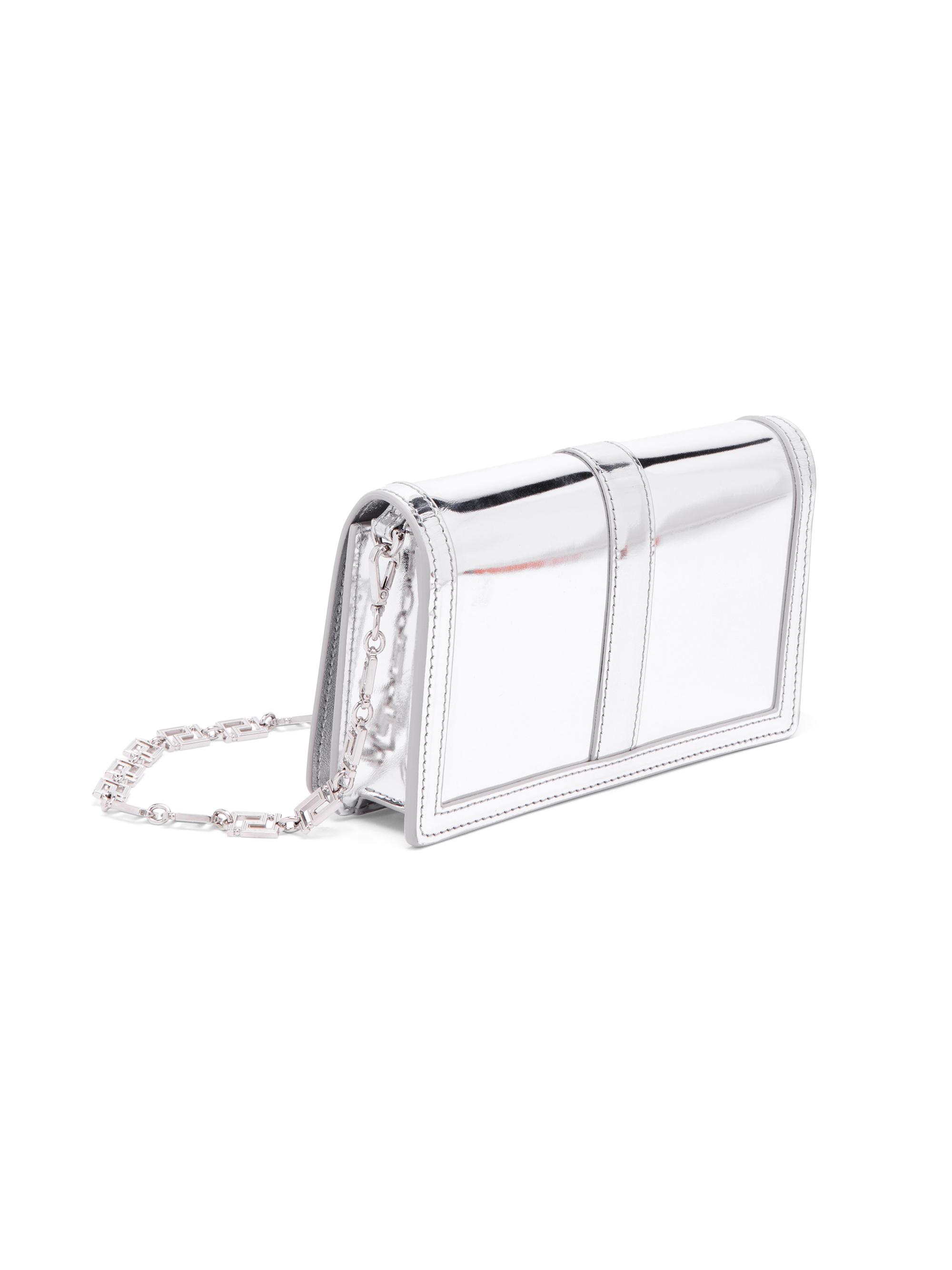 Versace Metallic Leather Wallet On Chain | Saks Fifth Avenue