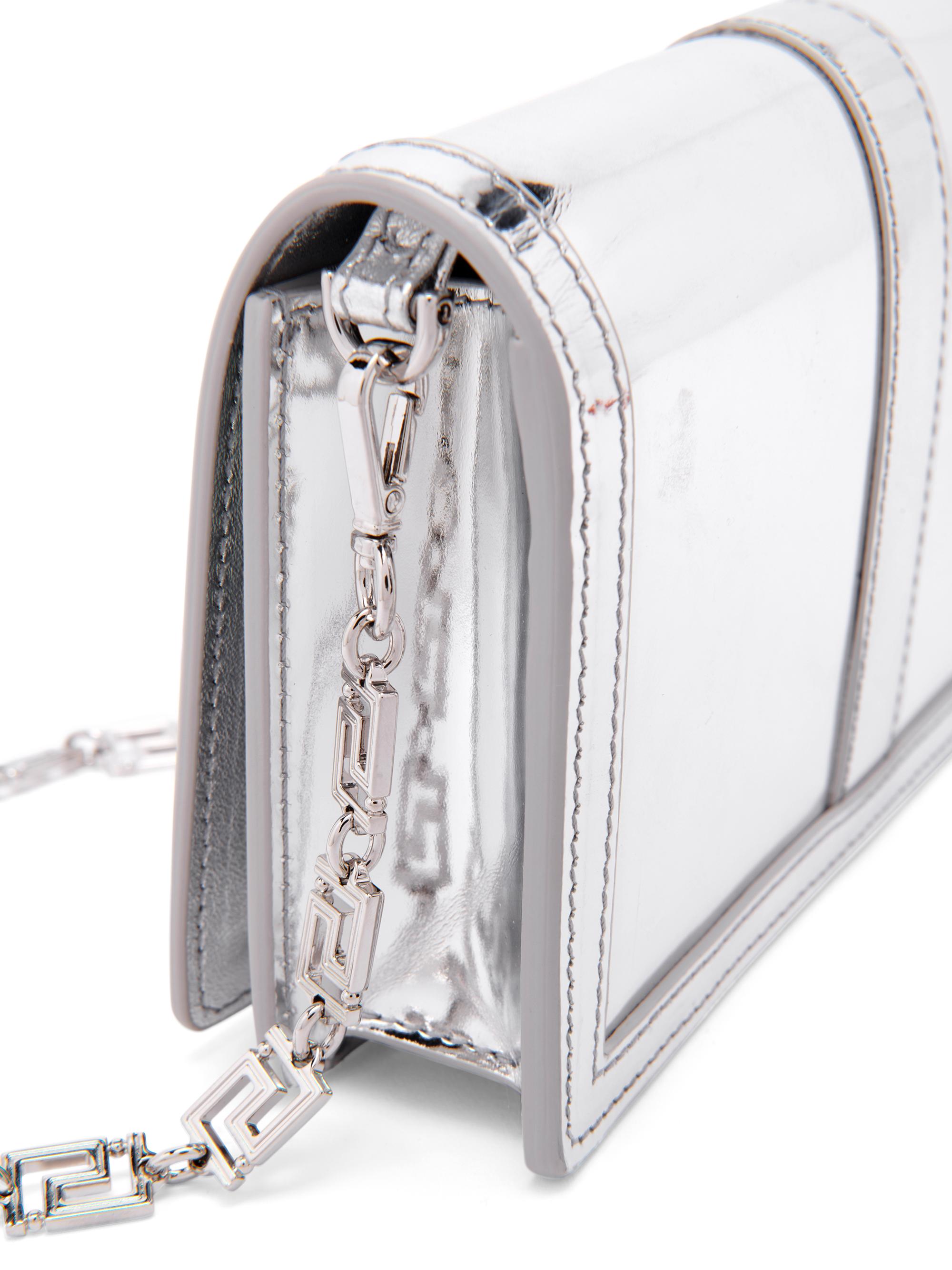 Versace Metallic Leather Wallet On Chain | Saks Fifth Avenue