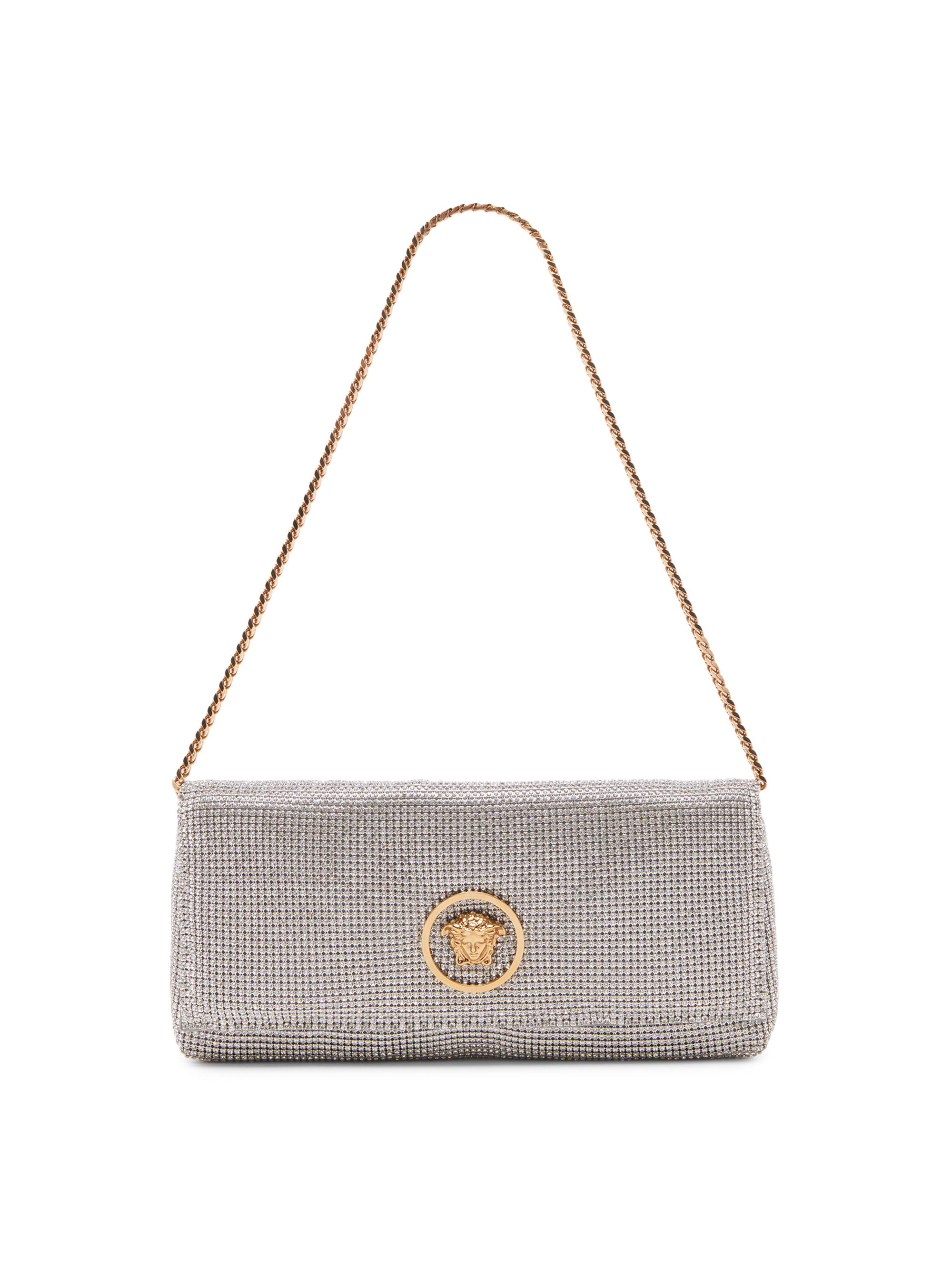 Versace Women's Medusa Metallic Convertible Clutch - Crystal  Gold