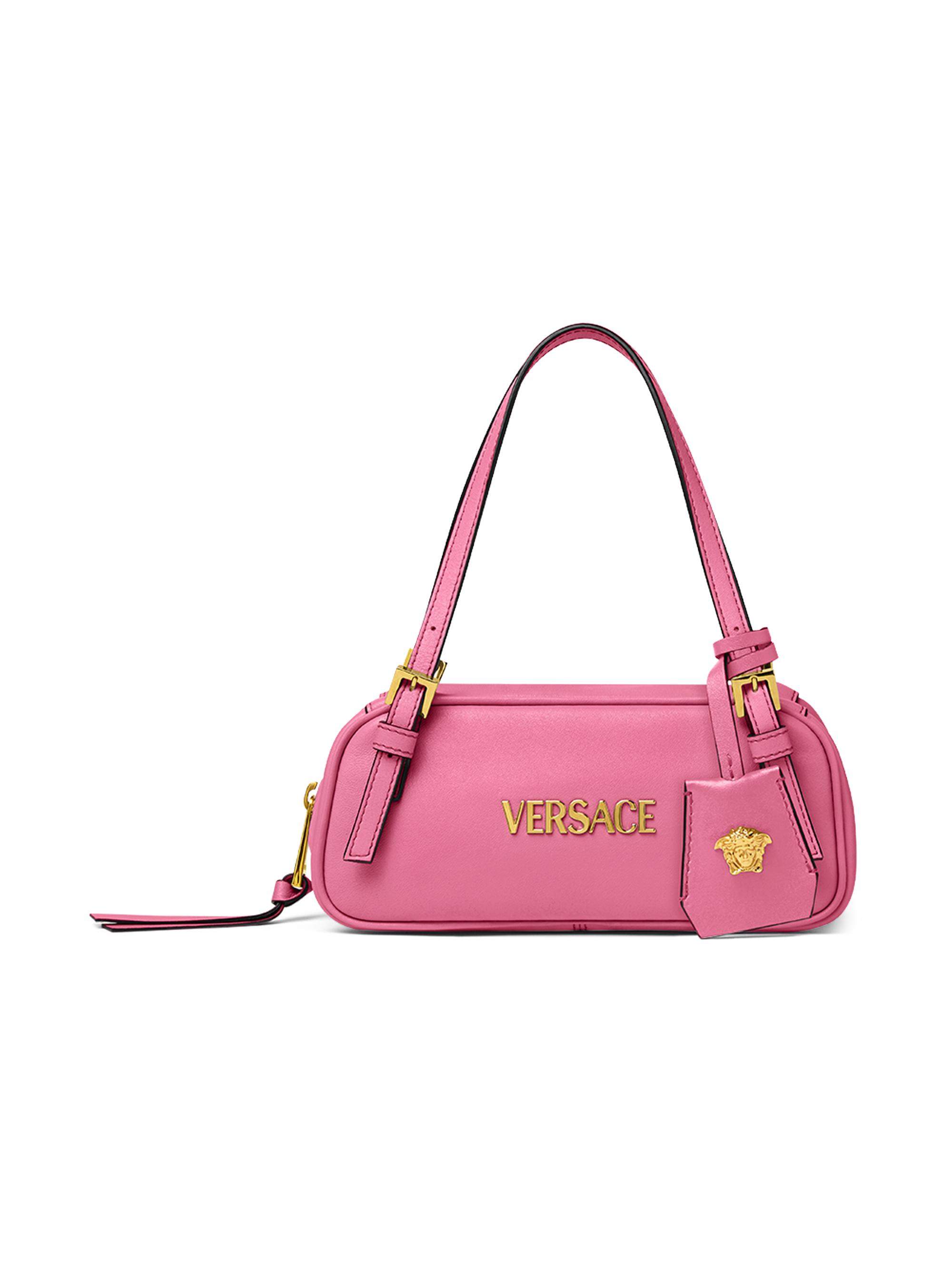 Versace Women's Mini Leather Shoulder Bag - Dragon Fruit  Gold