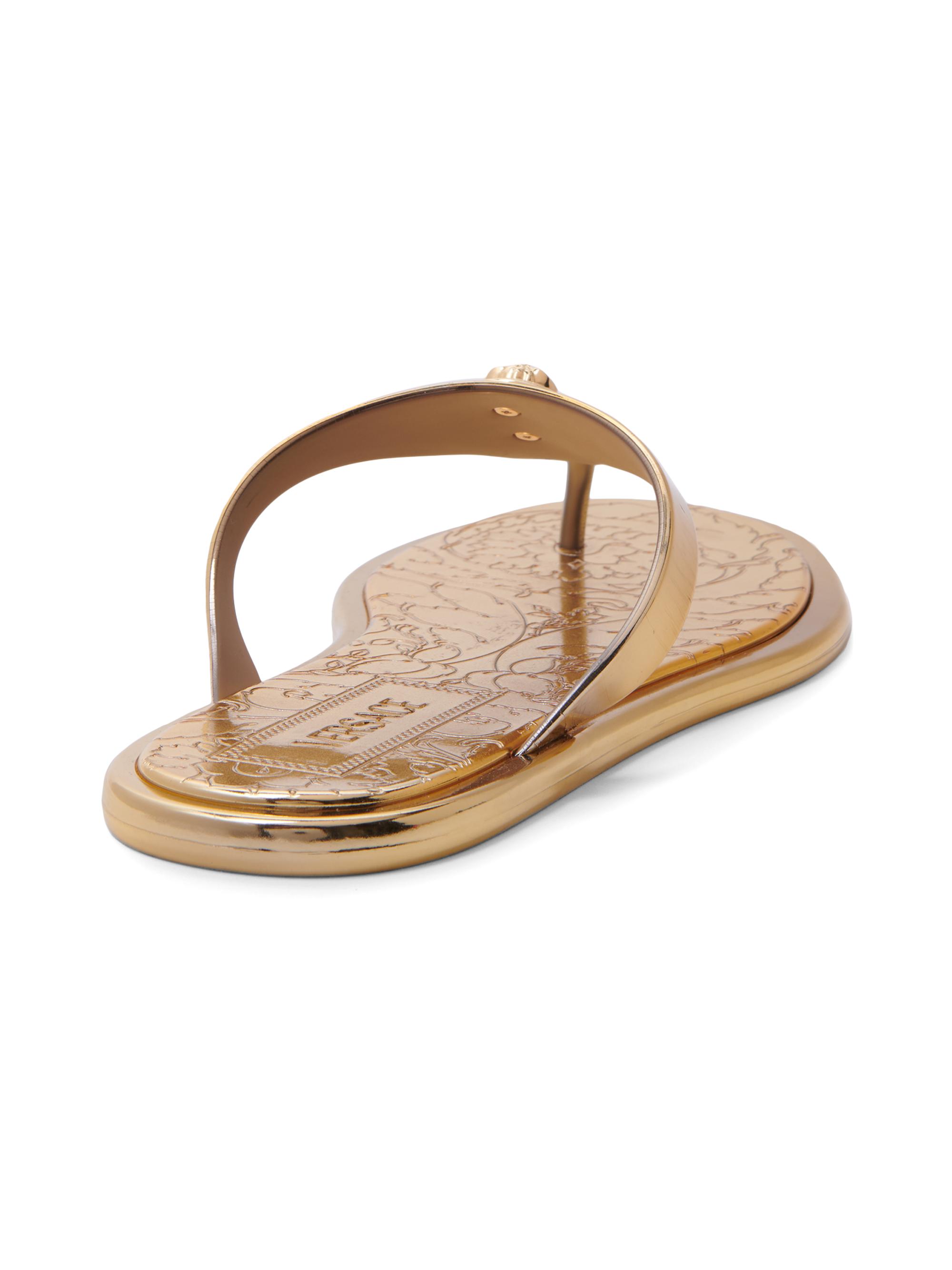 Versace Medusa Metallic Baroque Flip-Flops | Saks Fifth Avenue