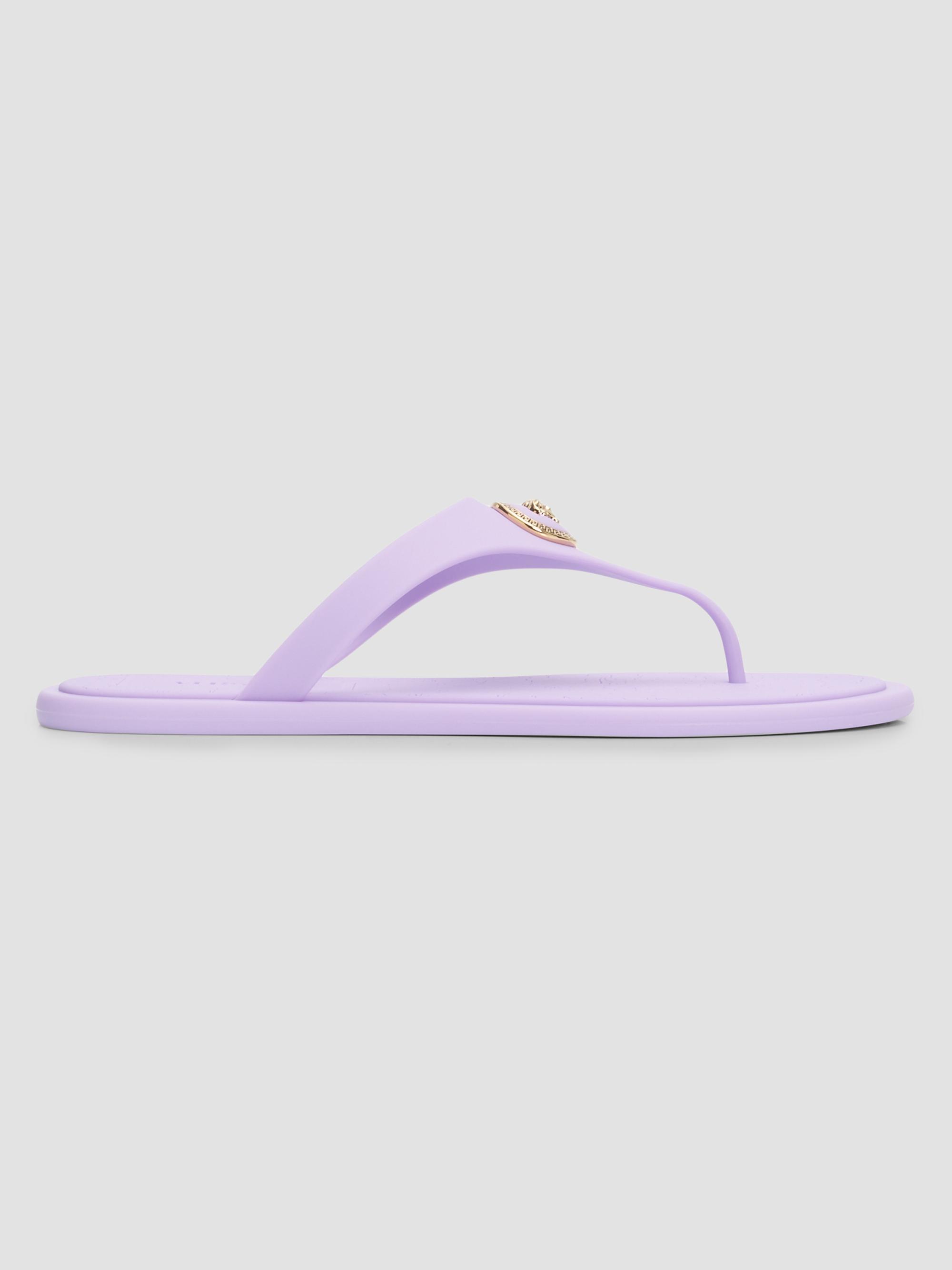Versace Women's Medusa Baroque Flip-Flops - Dusty Lavender  Gold | Thumbnail 5