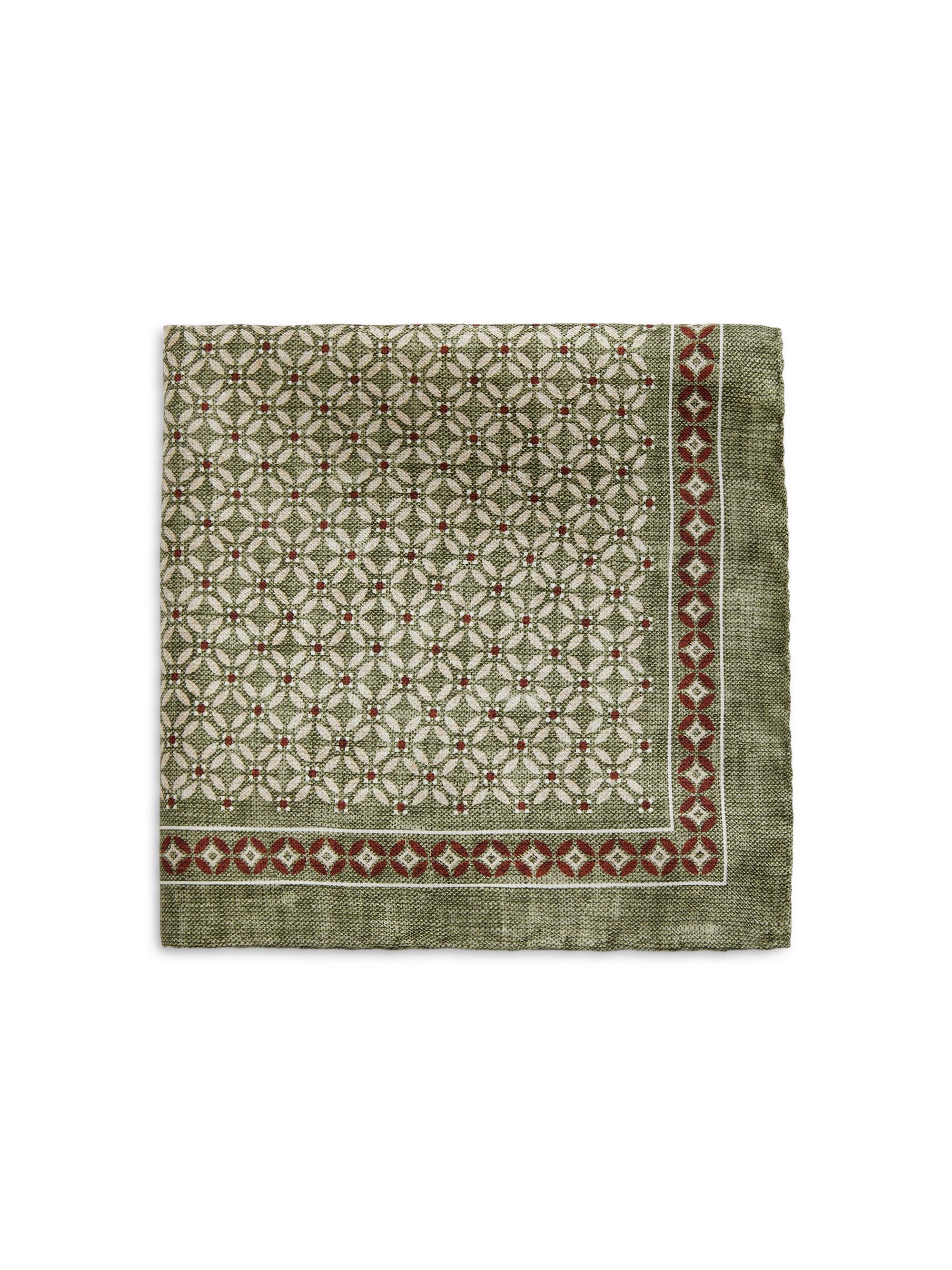 Saks Fifth Avenue Men's Floral Silk Pocket Square - Green | Thumbnail 3