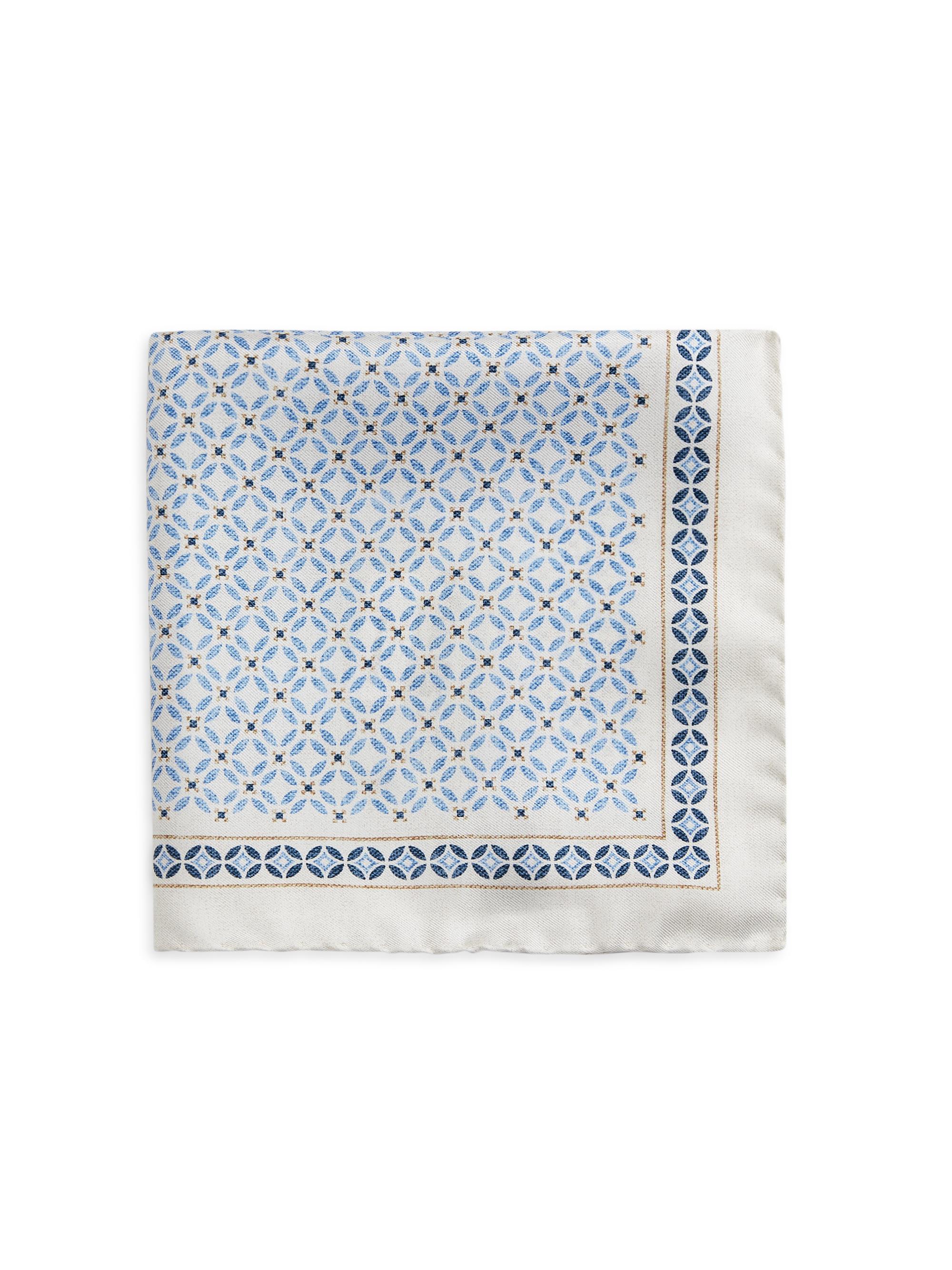 Saks Fifth Avenue Men's Floral Silk Pocket Square - White