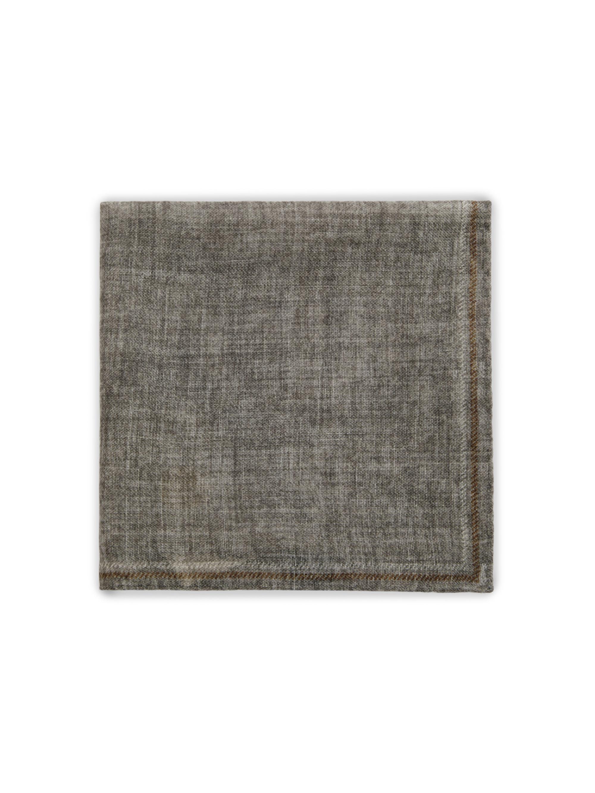 Saks Fifth Avenue Men's Thin Stripe Silk Pocket Square - Grey