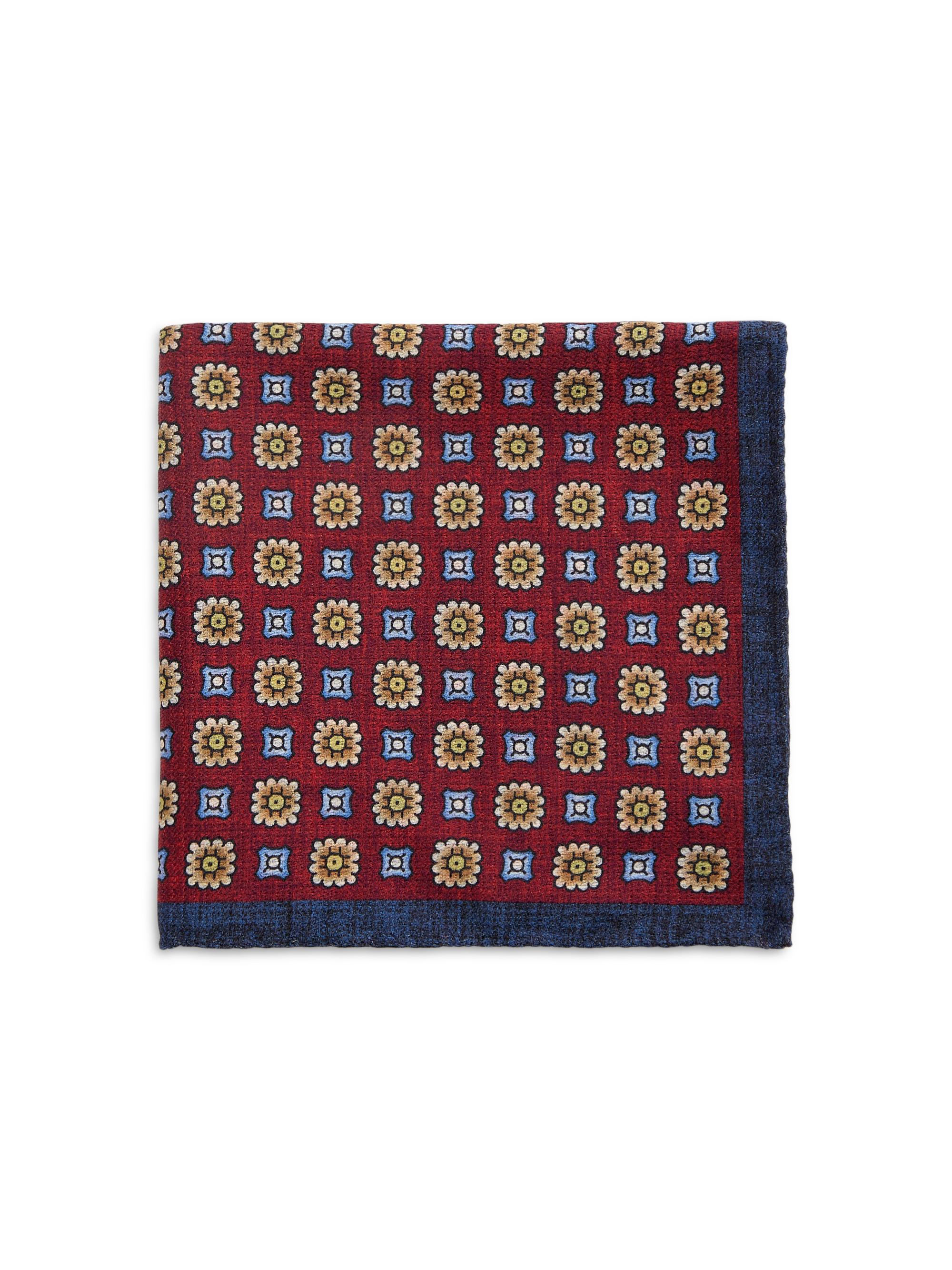 Saks Fifth Avenue Men's COLLECTION Floral Silk Pocket Square - Red