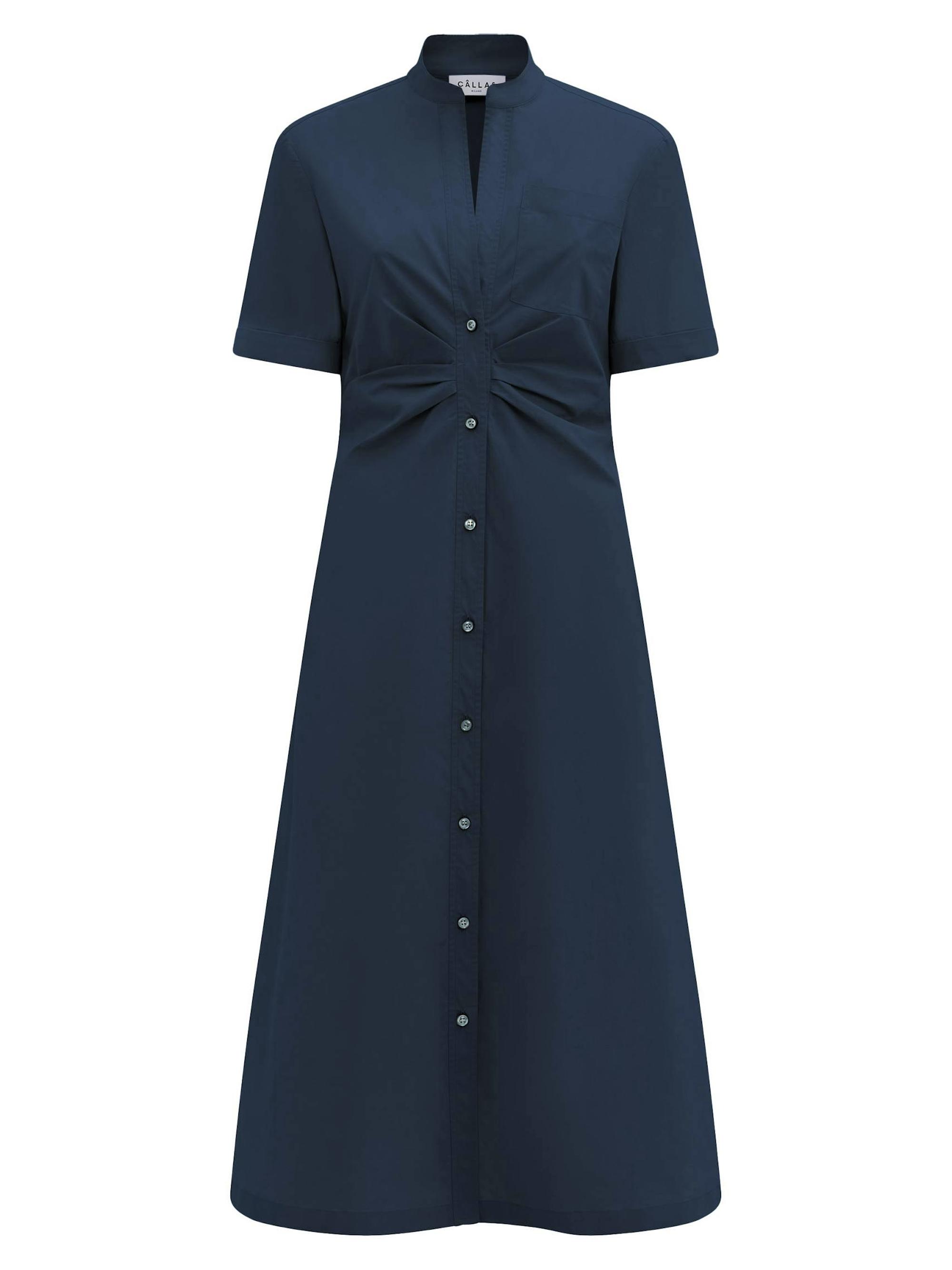 Callas Milano Women's Noor Long Shirt Dress - Navy