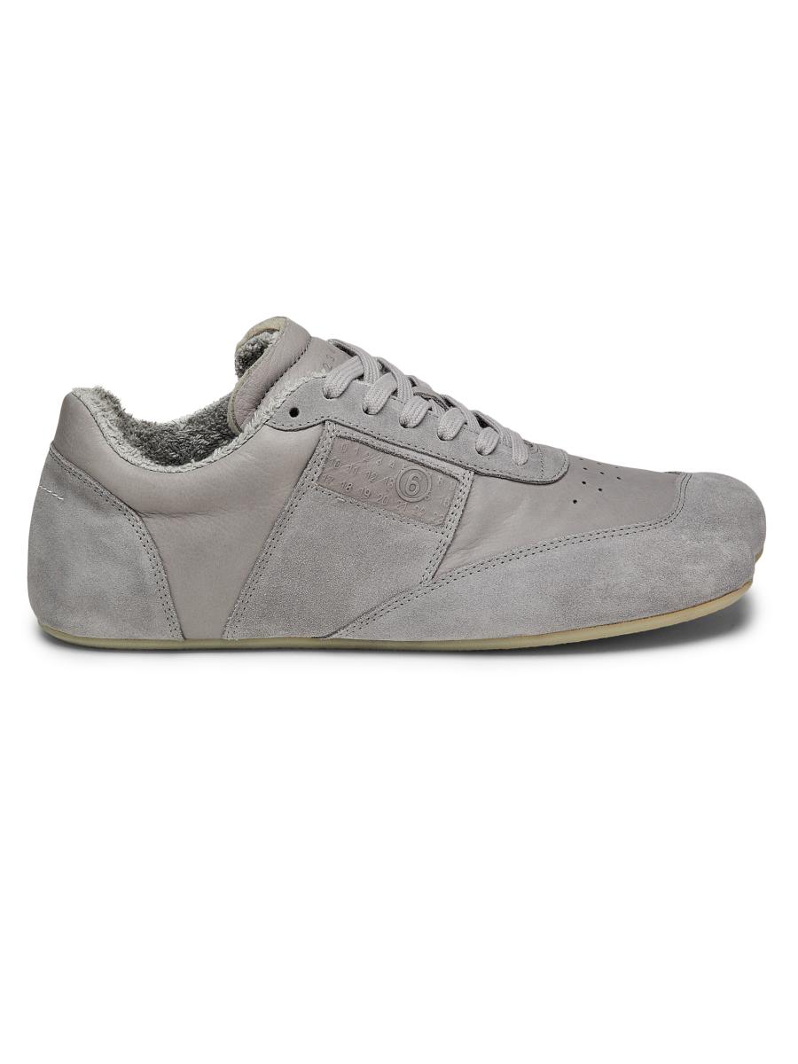 MM6 Maison Margiela Leather Low-Top Sneakers | Saks Fifth Avenue