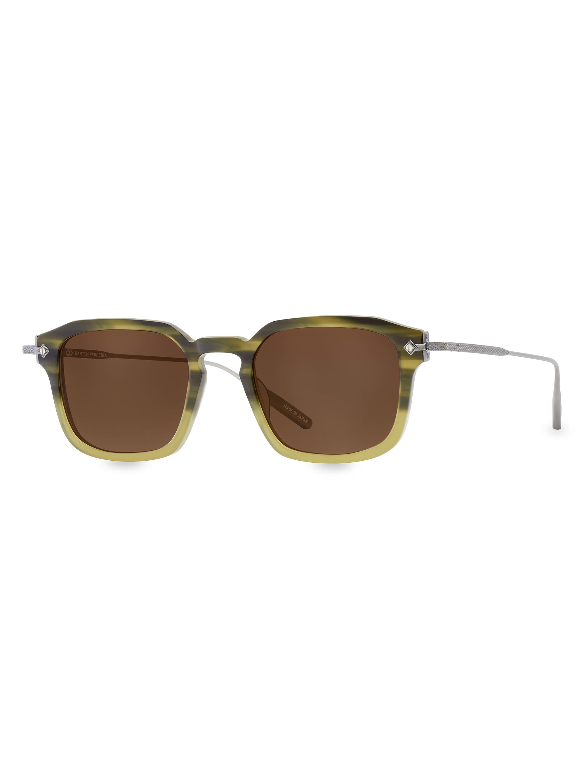 Barton Perreira Men's Nolan 49MM Rectangular Sunglasses - Espresso