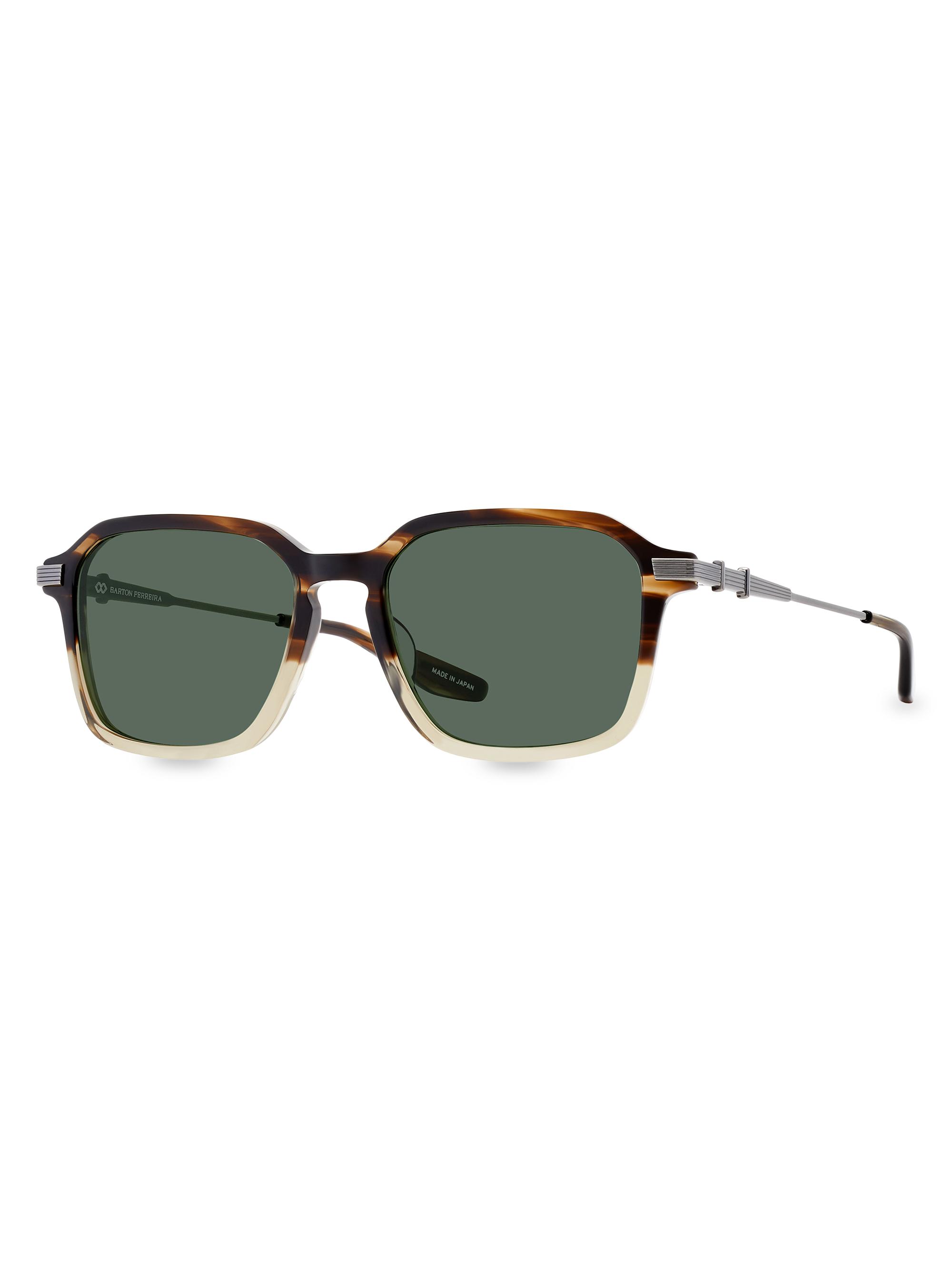 Barton Perreira Men's Delon 54MM Rectangular Sunglasses - Havana Green Gradient