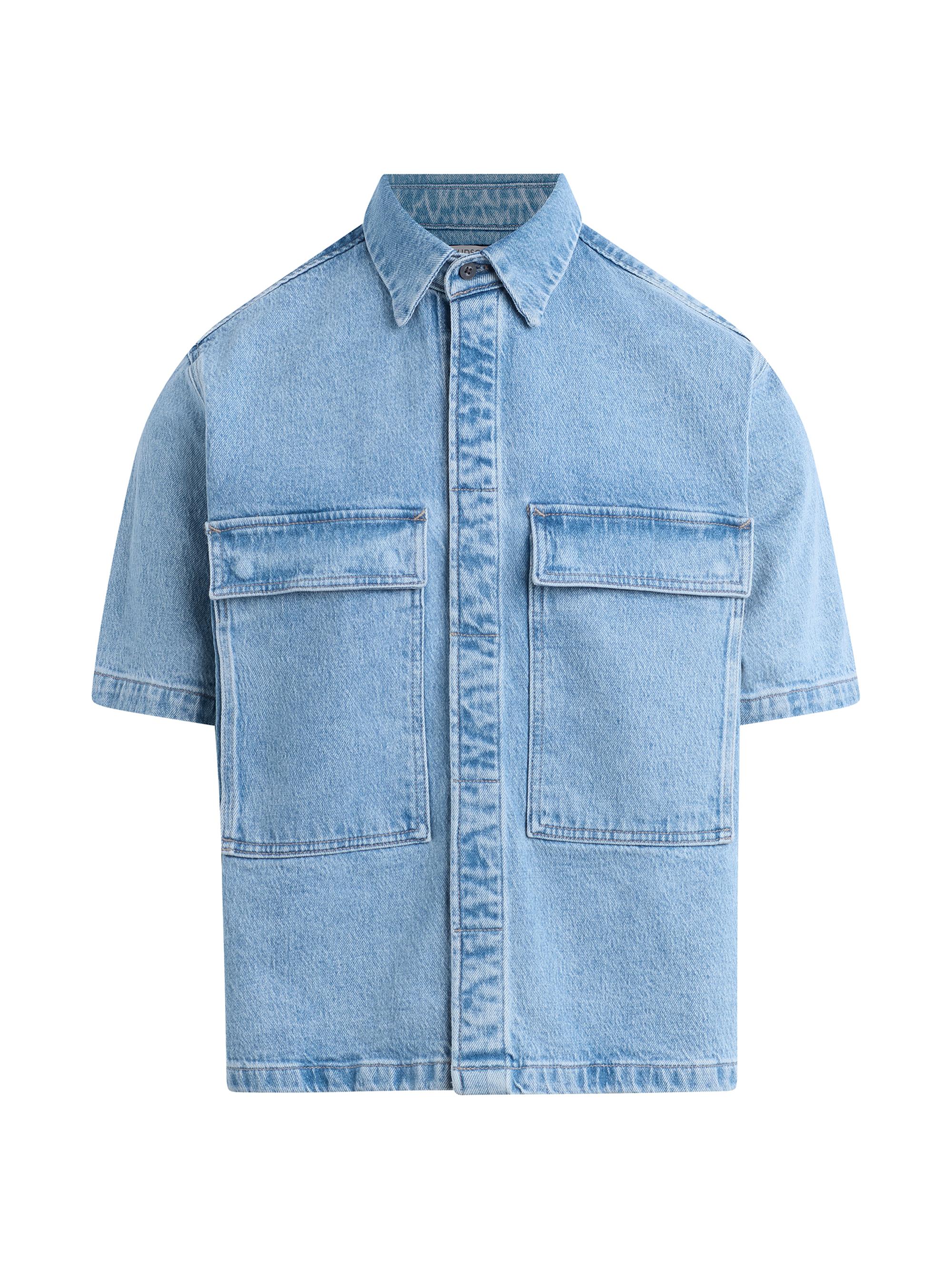 Hudson Jeans Men's Utility Stretch Denim Shirt - Hazy