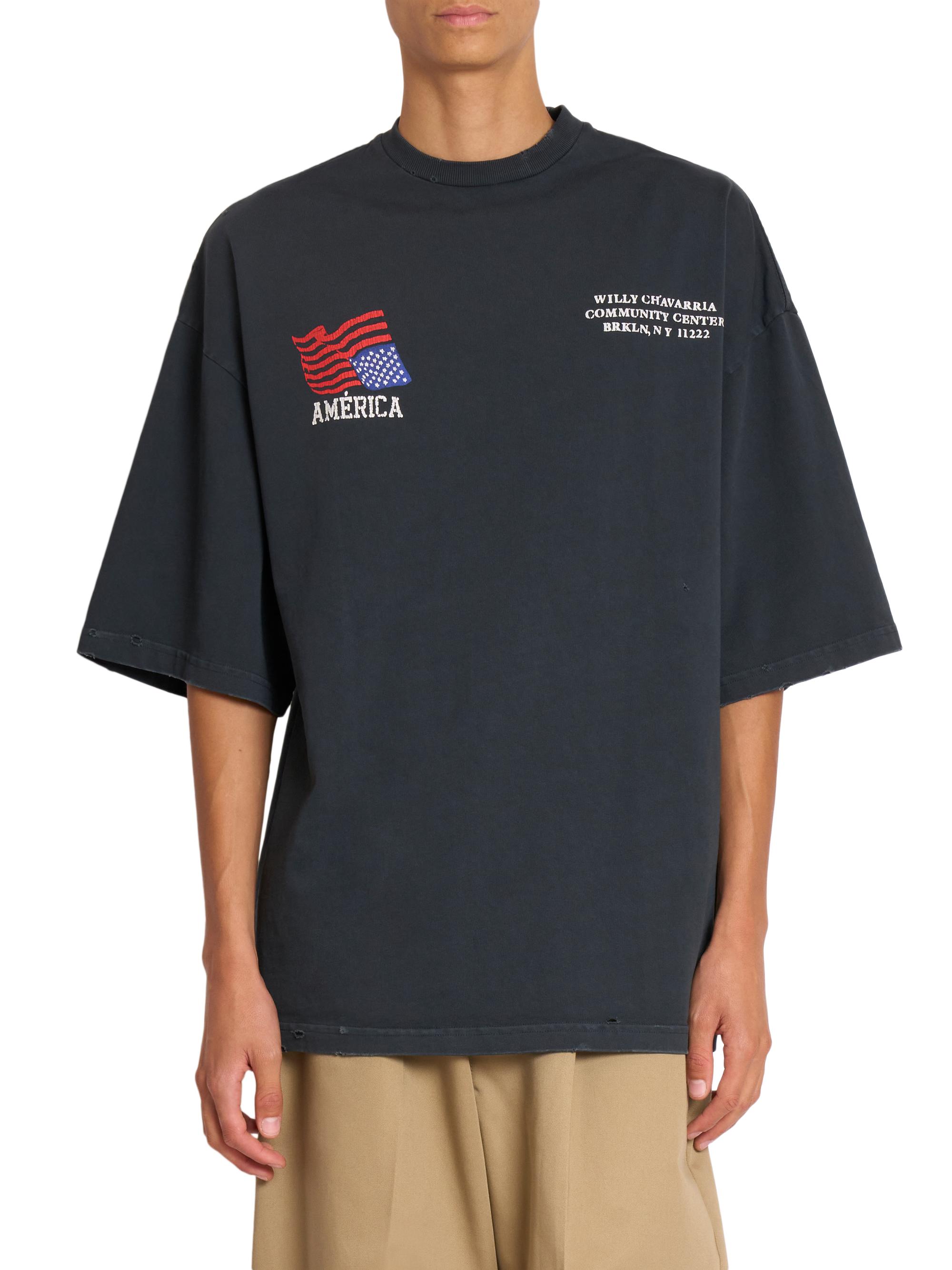 WILLY CHAVARRIA USA BUFFALO Tシャツ XL USA Buffalo T-Shirt in Blue Mood – SVRN