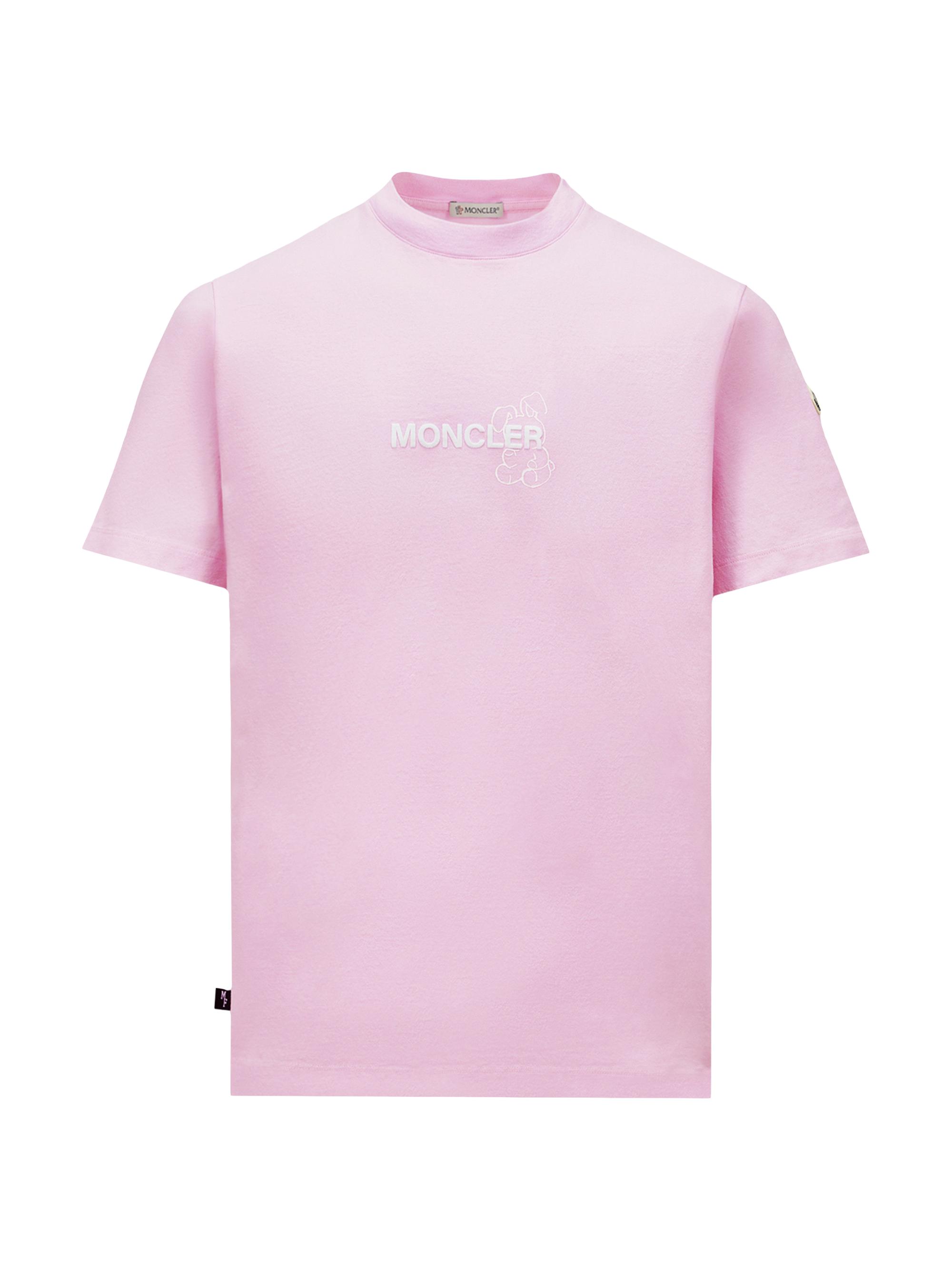 Moncler Genius Men's Moncler x FRGMT Crewneck T-Shirt in Cotton - Light Pink