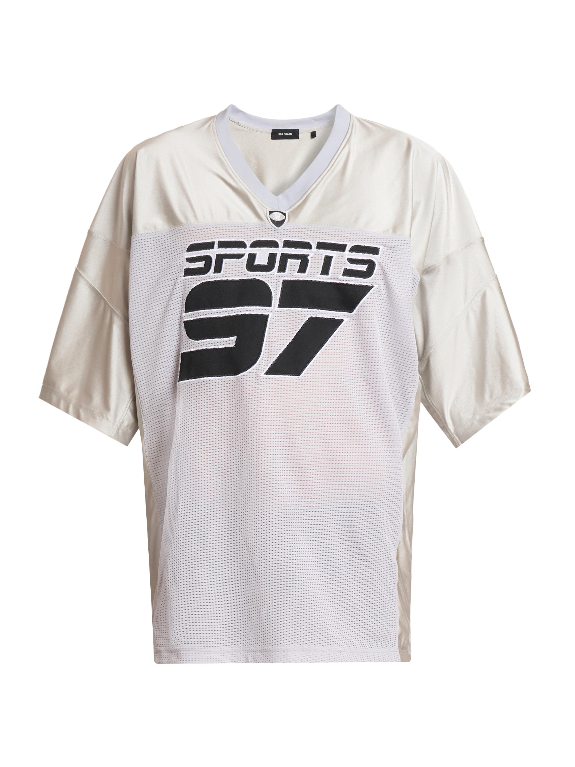 Willy Chavarria Men's Sports Football Jersey - Silver