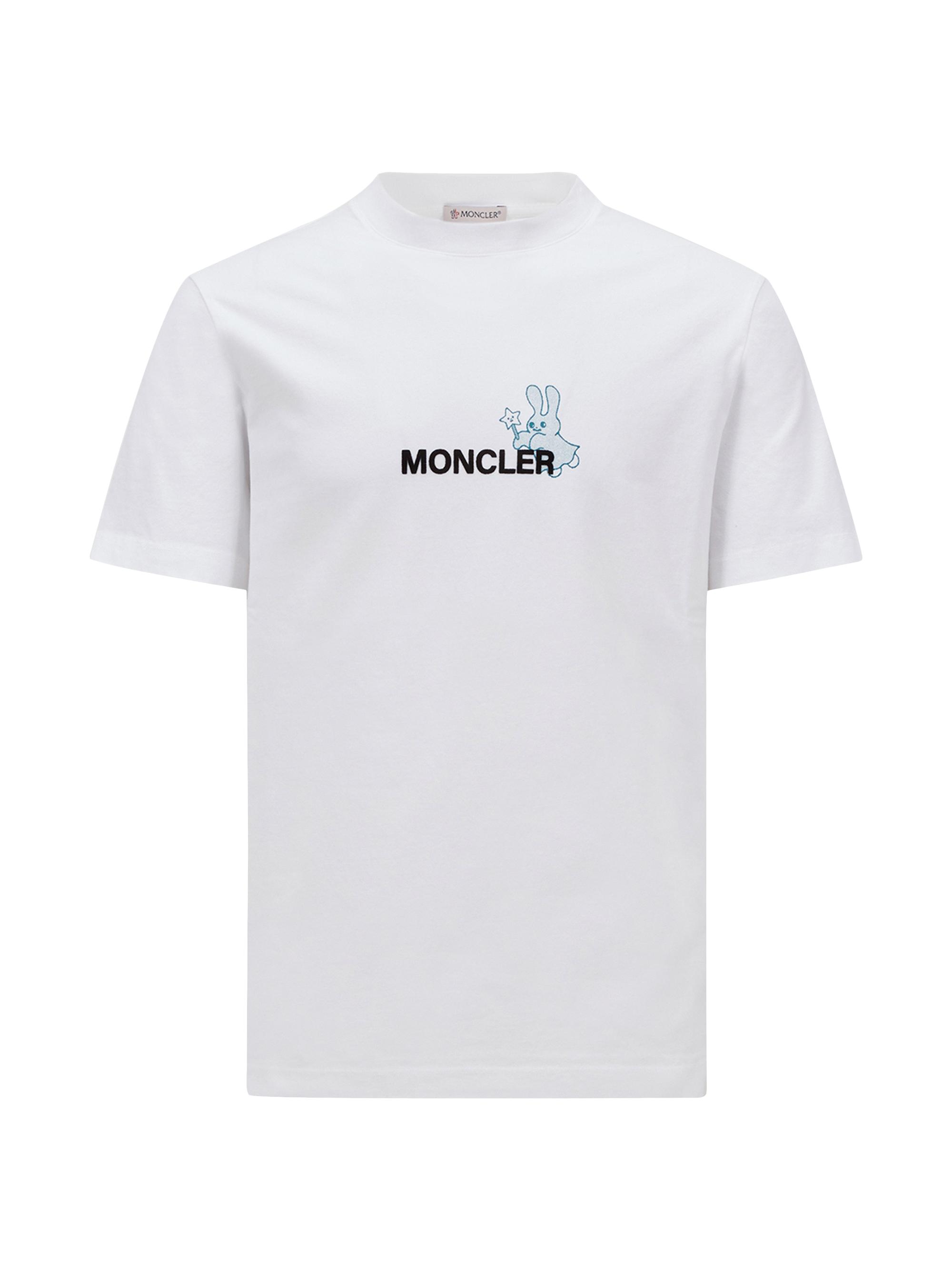1952 ファッション Moncler ホワイト Tシャツ ロゴ刺繍