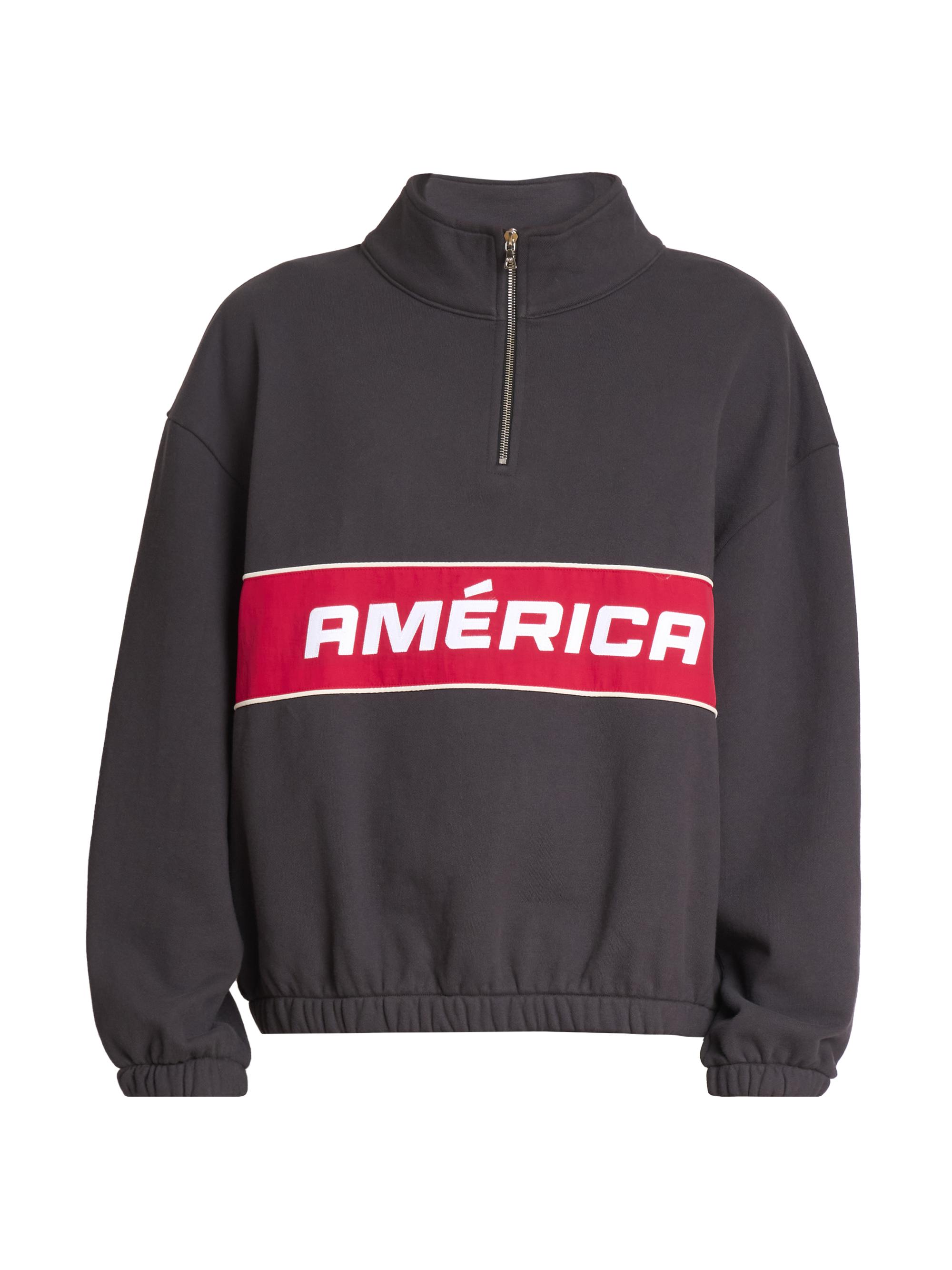 Willy Chavarria America Quarter-Zip Sweatshirt | Saks Fifth
