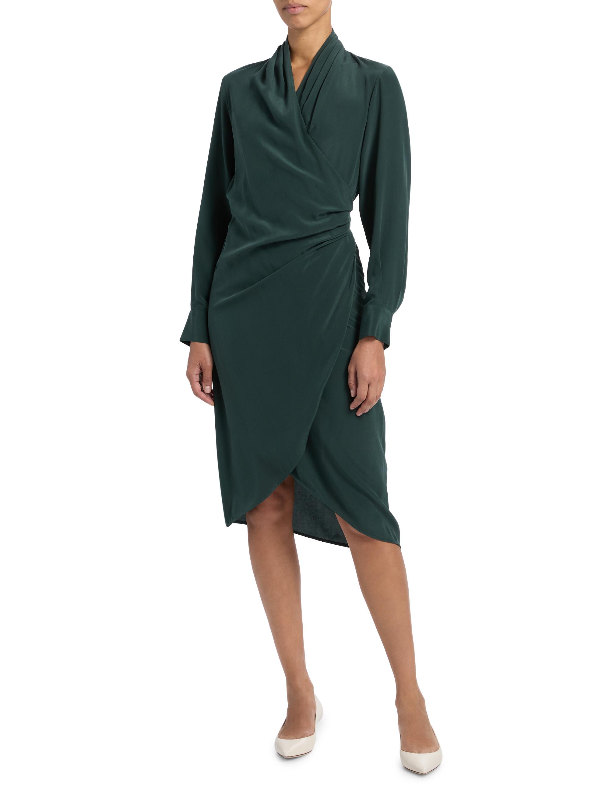 Kiton Draped Silk Wrap Dress | Saks Fifth Avenue