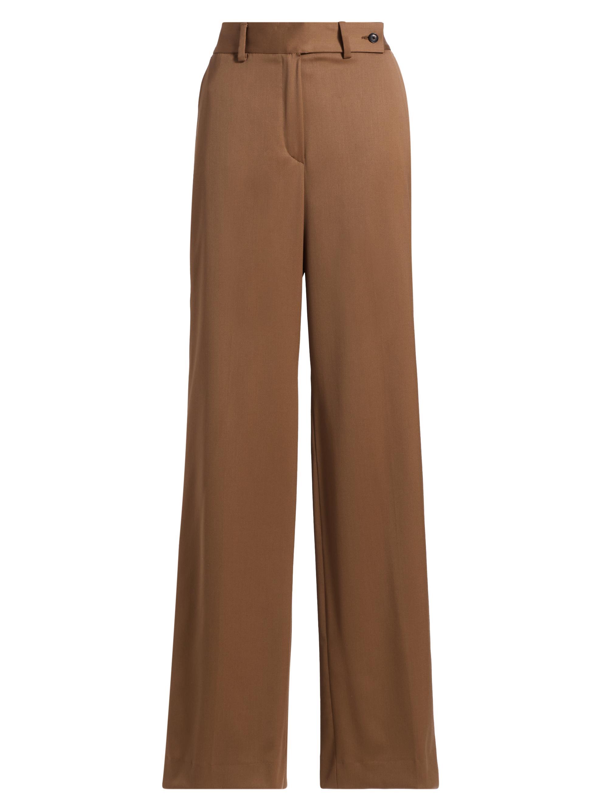 Kiton Women's Stretch Wool Palazzo Trousers - Leather