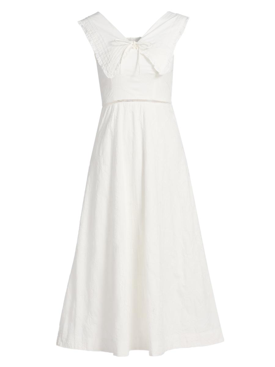 Damson Madder Fan Fan Midi-Dress | Saks Fifth Avenue