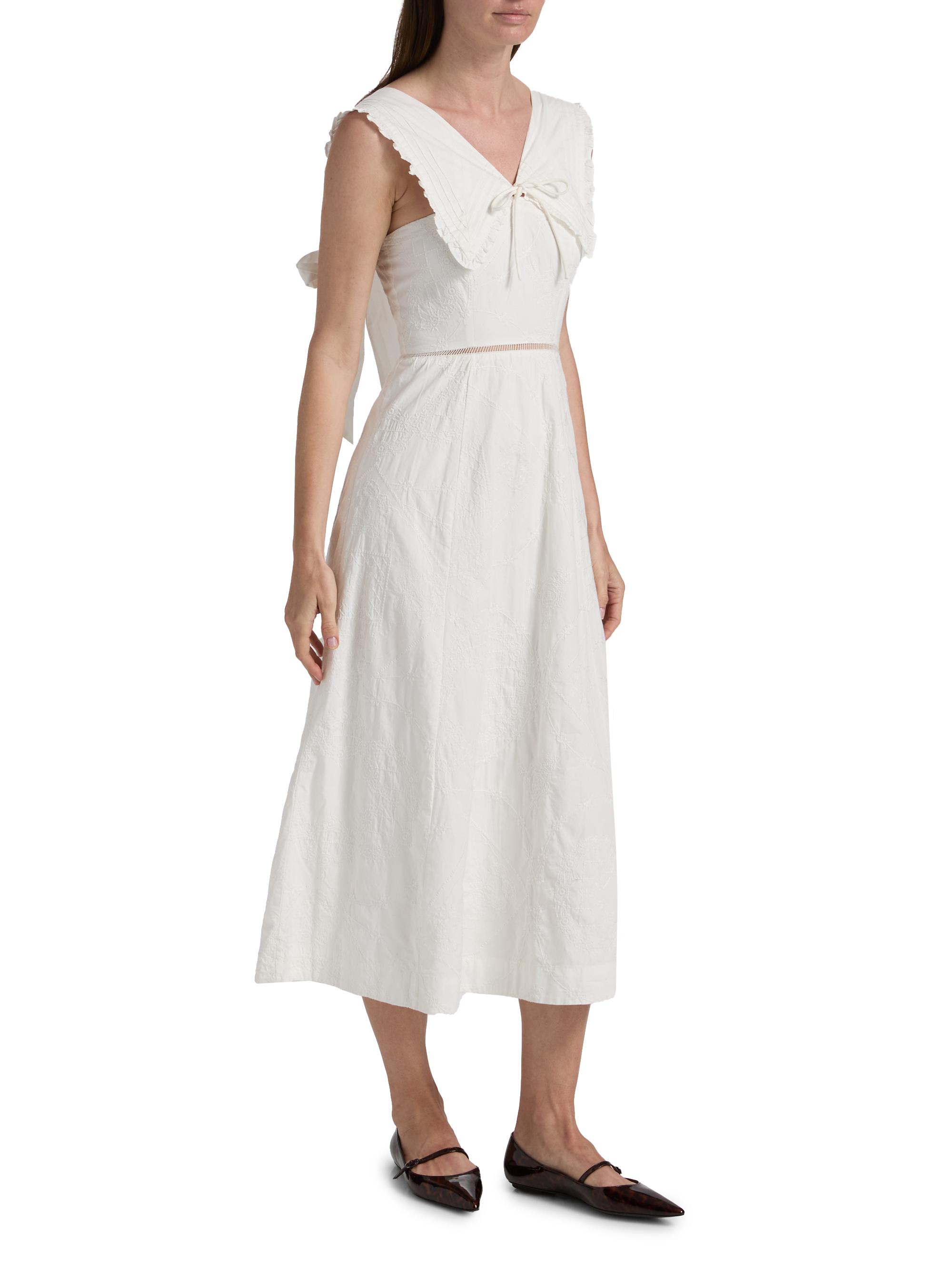 Damson Madder Fan Fan Midi-Dress | Saks Fifth Avenue