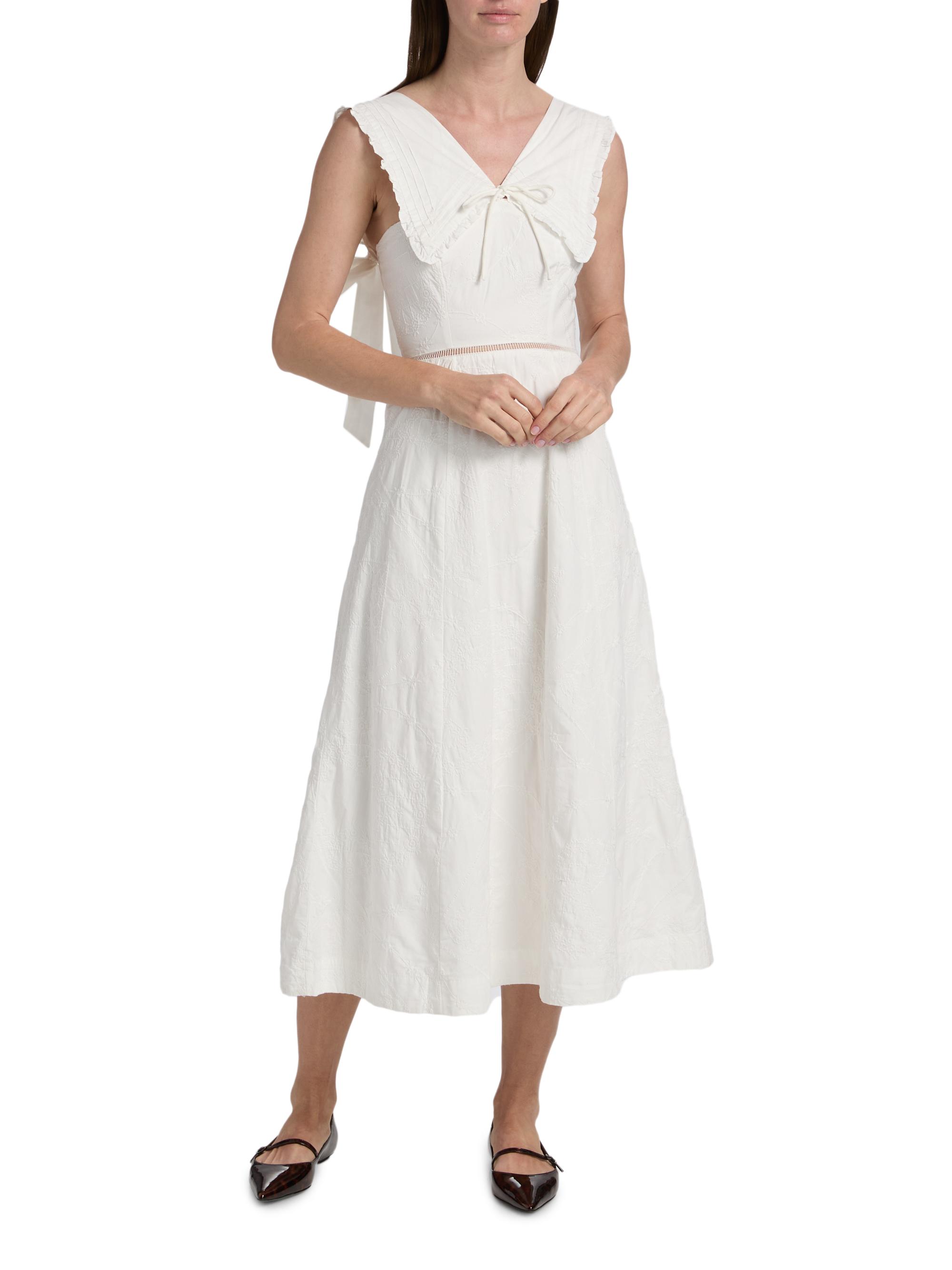 Damson Madder Fan Fan Midi-Dress | Saks Fifth Avenue