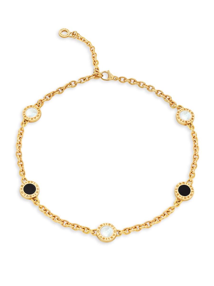 BVLGARI BVLGARI BVLGARI 18K Yellow Gold, Mother-Of-Pearl & Black