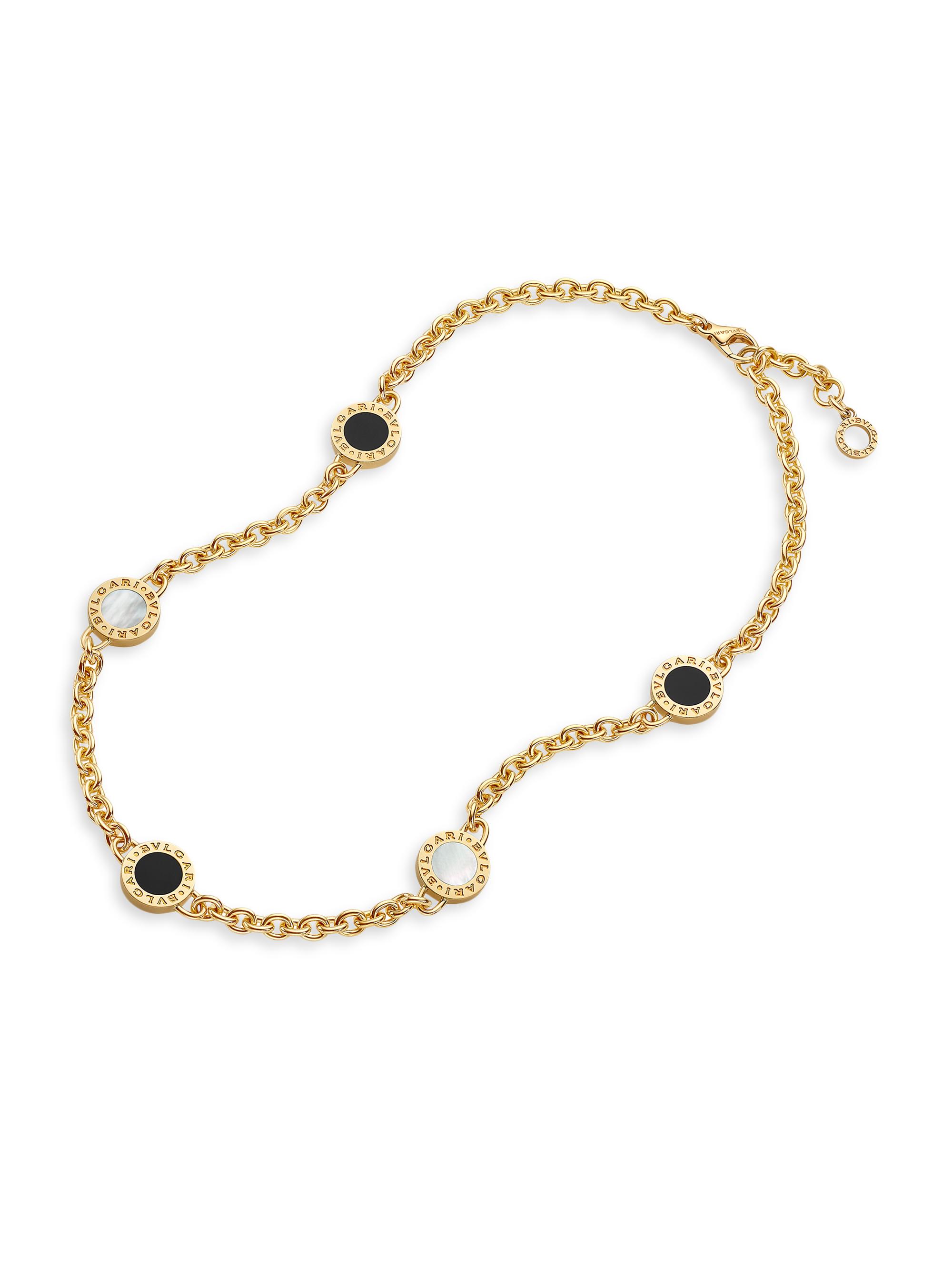 BVLGARI BVLGARI BVLGARI 18K Yellow Gold, Mother-Of-Pearl & Black