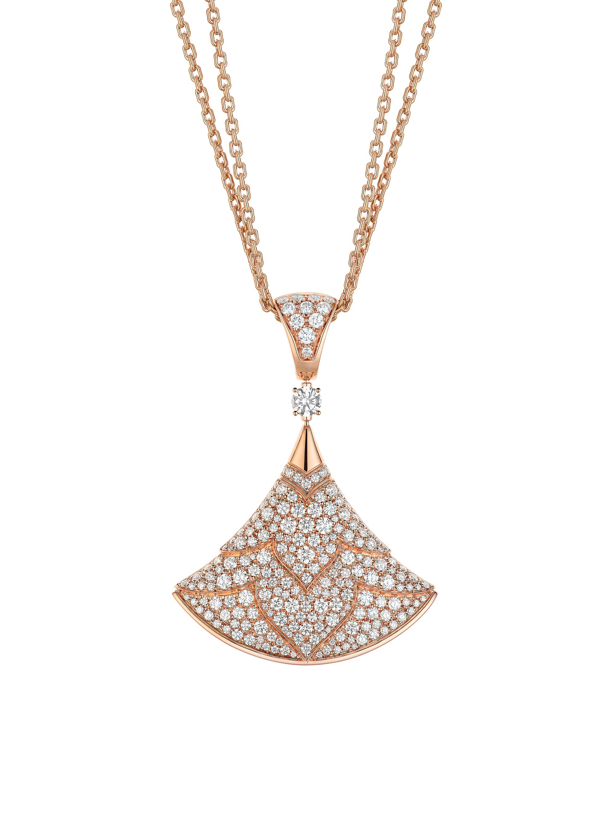 BVLGARI Women's Divas' Dream 18K Rose Gold & 2.90 TCW Diamond Pendant Necklace - Pink Gold