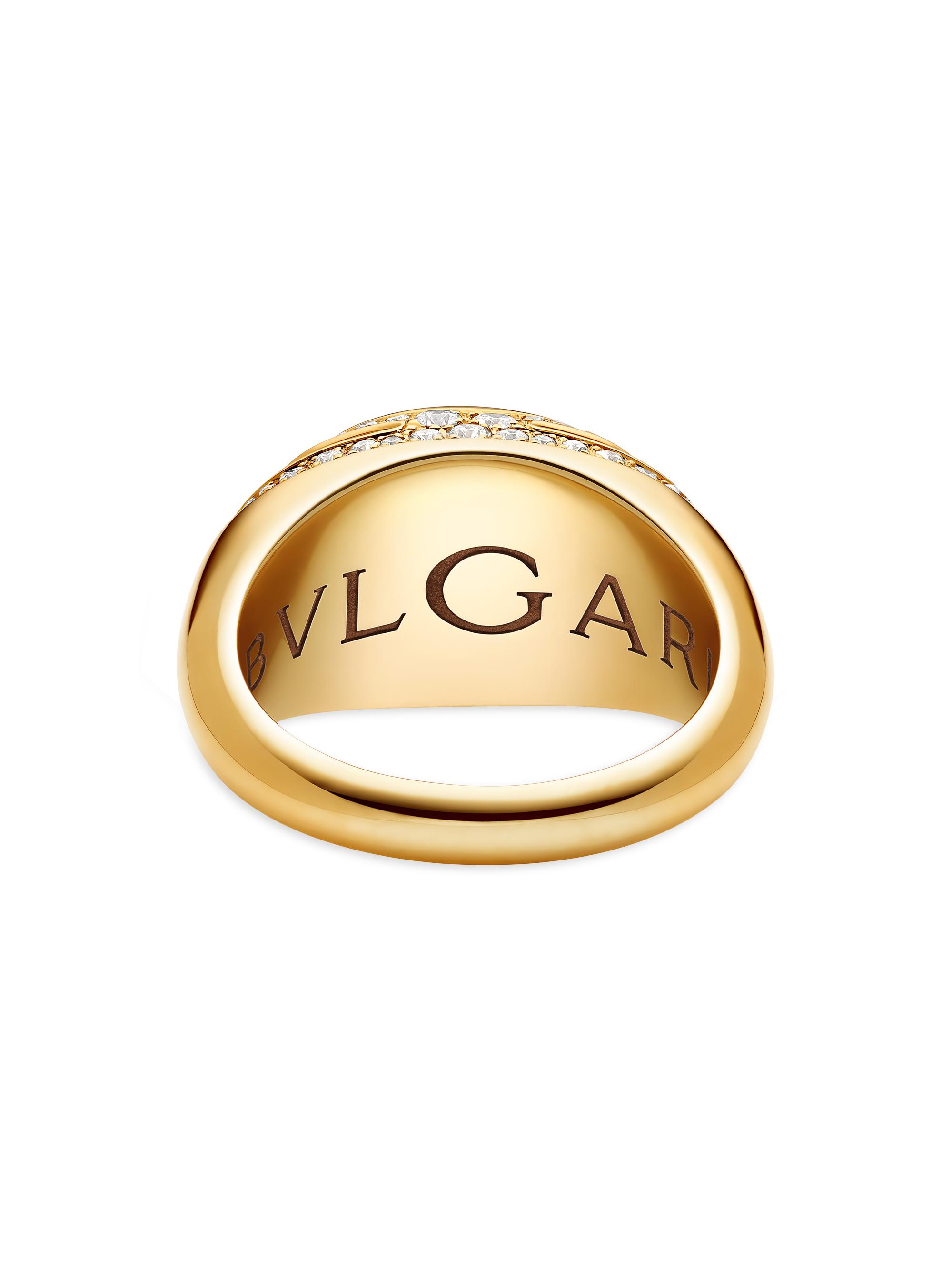 BVLGARI BVLGARI Cabochon 18K Yellow Gold, Amethyst & 0.56 TCW