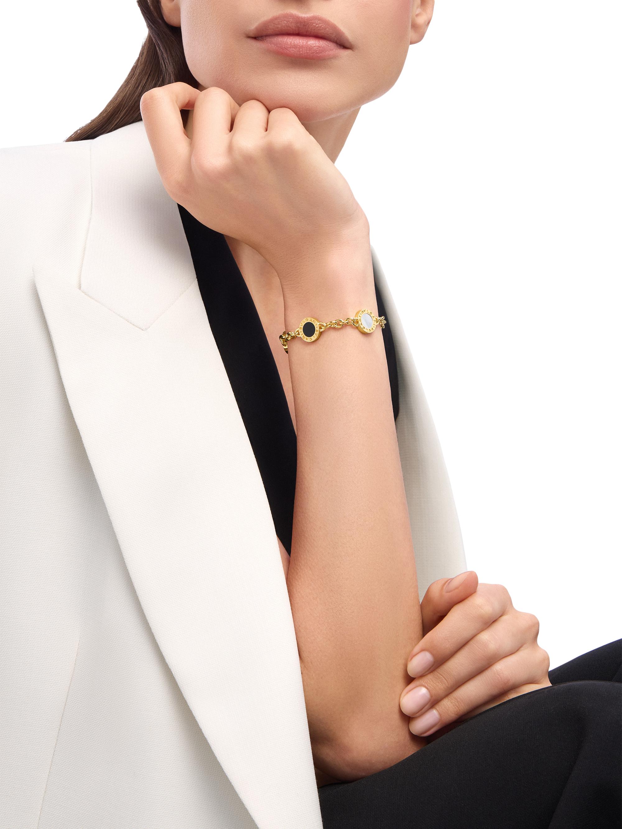 BVLGARI BVLGARI BVLGARI 18K Yellow Gold, Mother-Of-Pearl & Black