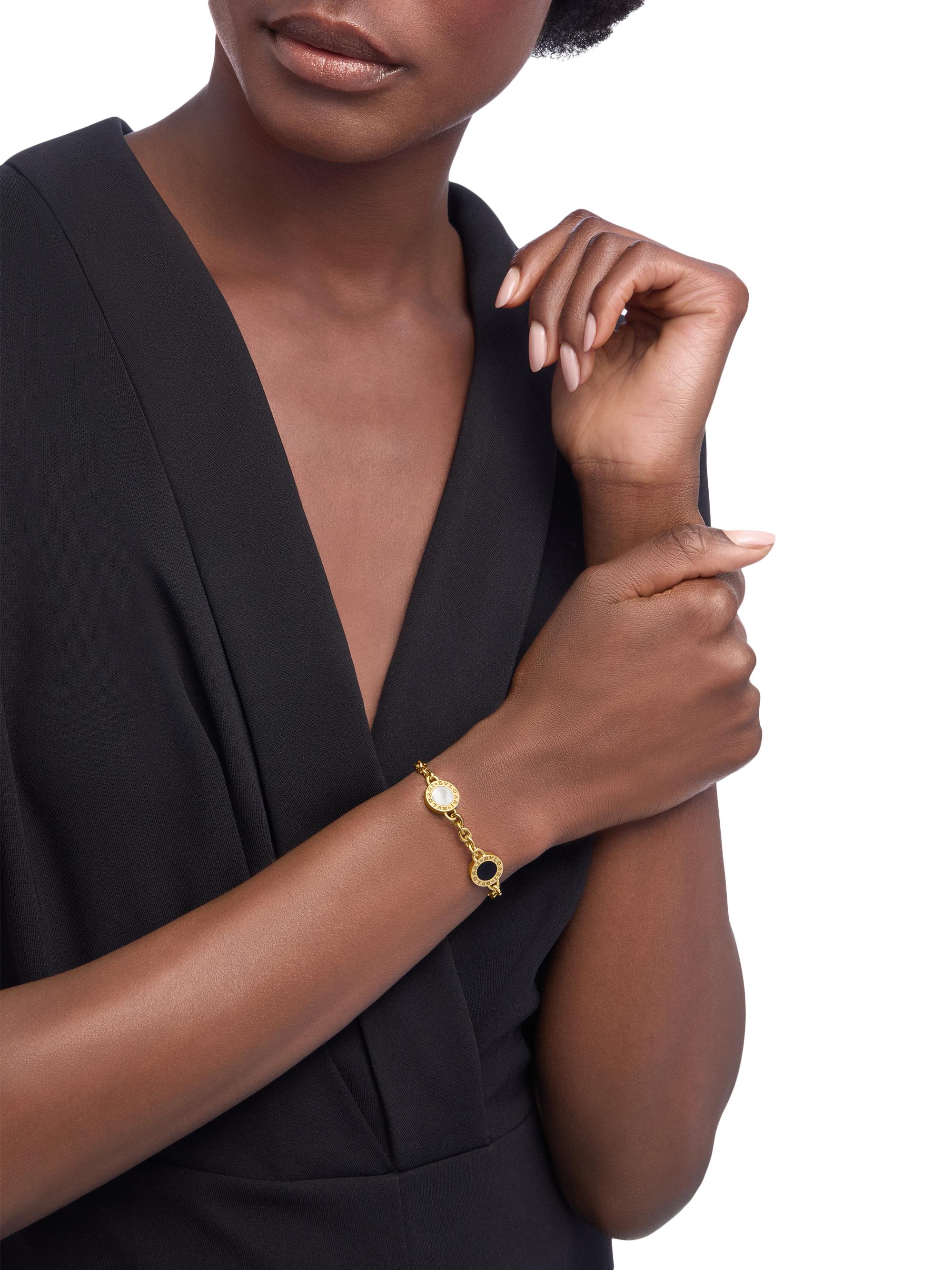 BVLGARI BVLGARI BVLGARI 18K Yellow Gold, Mother-Of-Pearl & Black