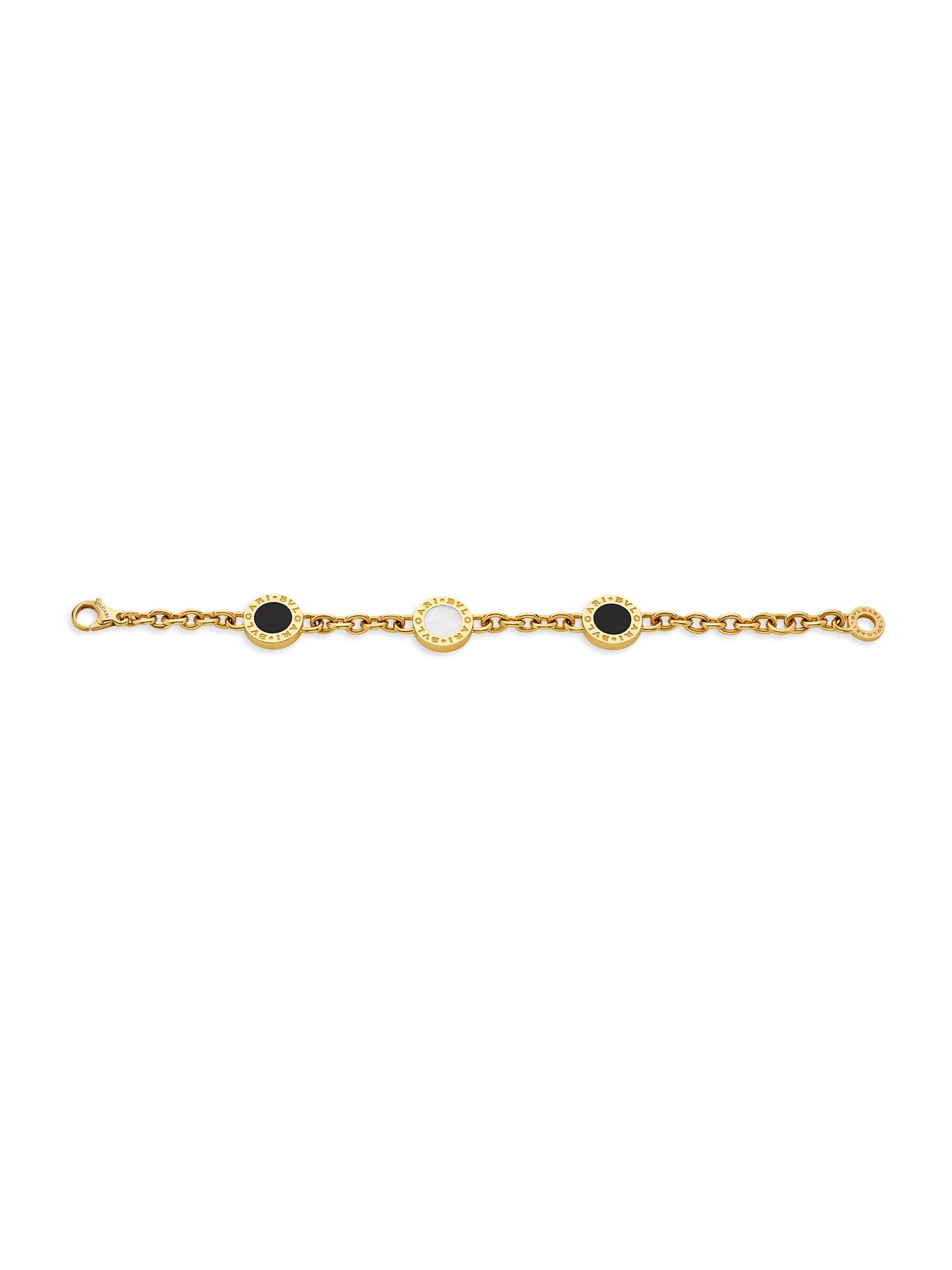 BVLGARI BVLGARI BVLGARI 18K Yellow Gold, Mother-Of-Pearl & Black