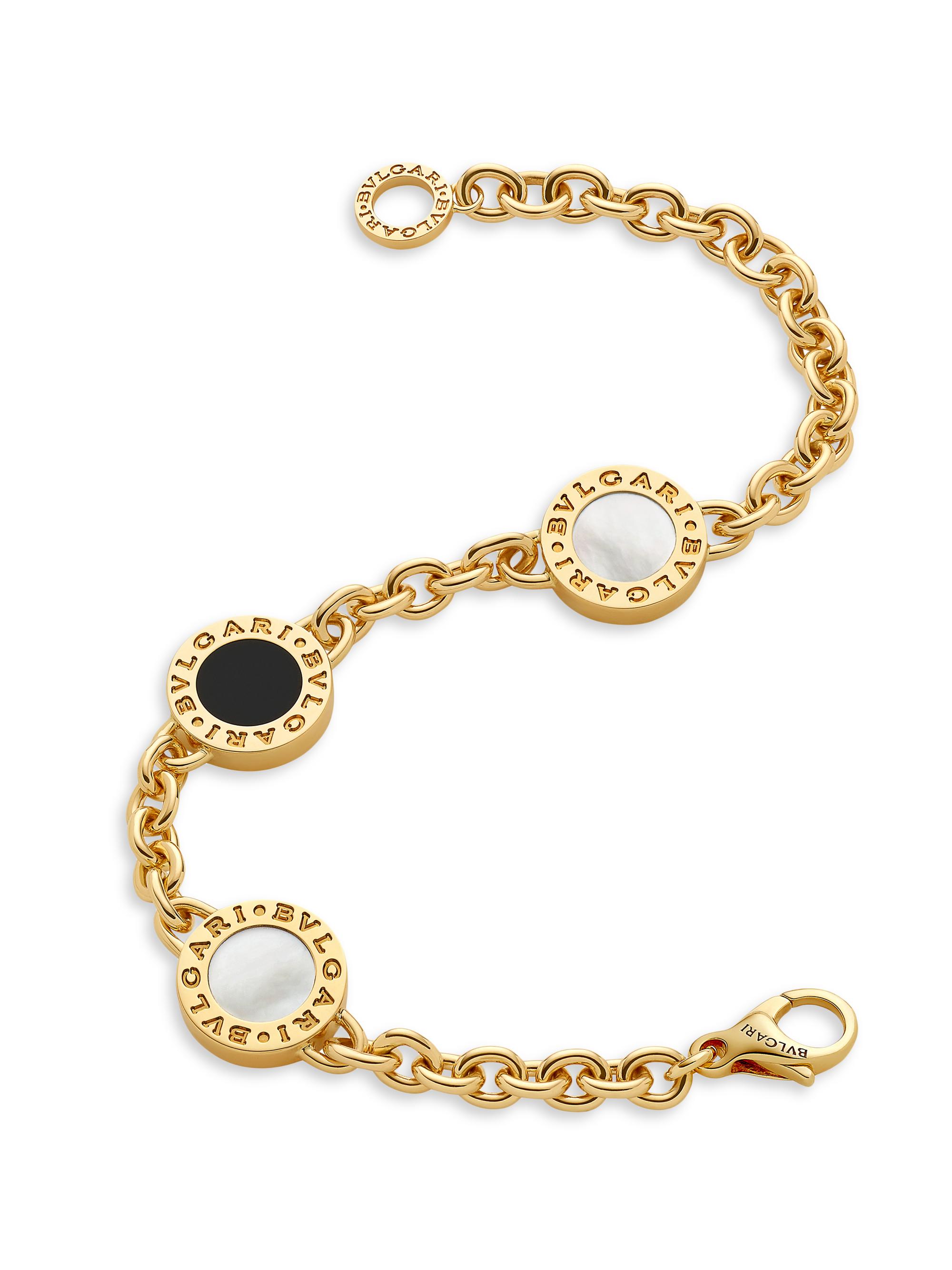 BVLGARI BVLGARI BVLGARI 18K Yellow Gold, Mother-Of-Pearl & Black