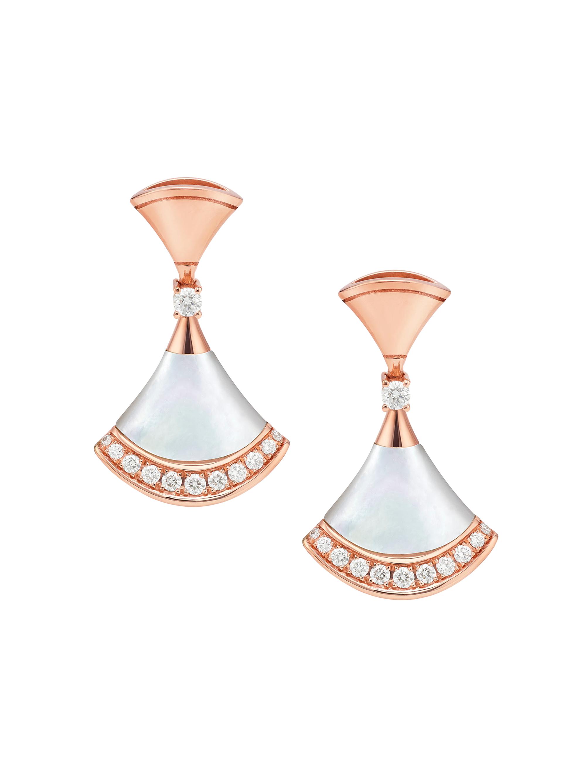 BVLGARI Women's Divas'Dream 18K Rose Gold, Mother-Of-Pearl & 0.18 TCW Diamond Drop Earrings - Pink Gold