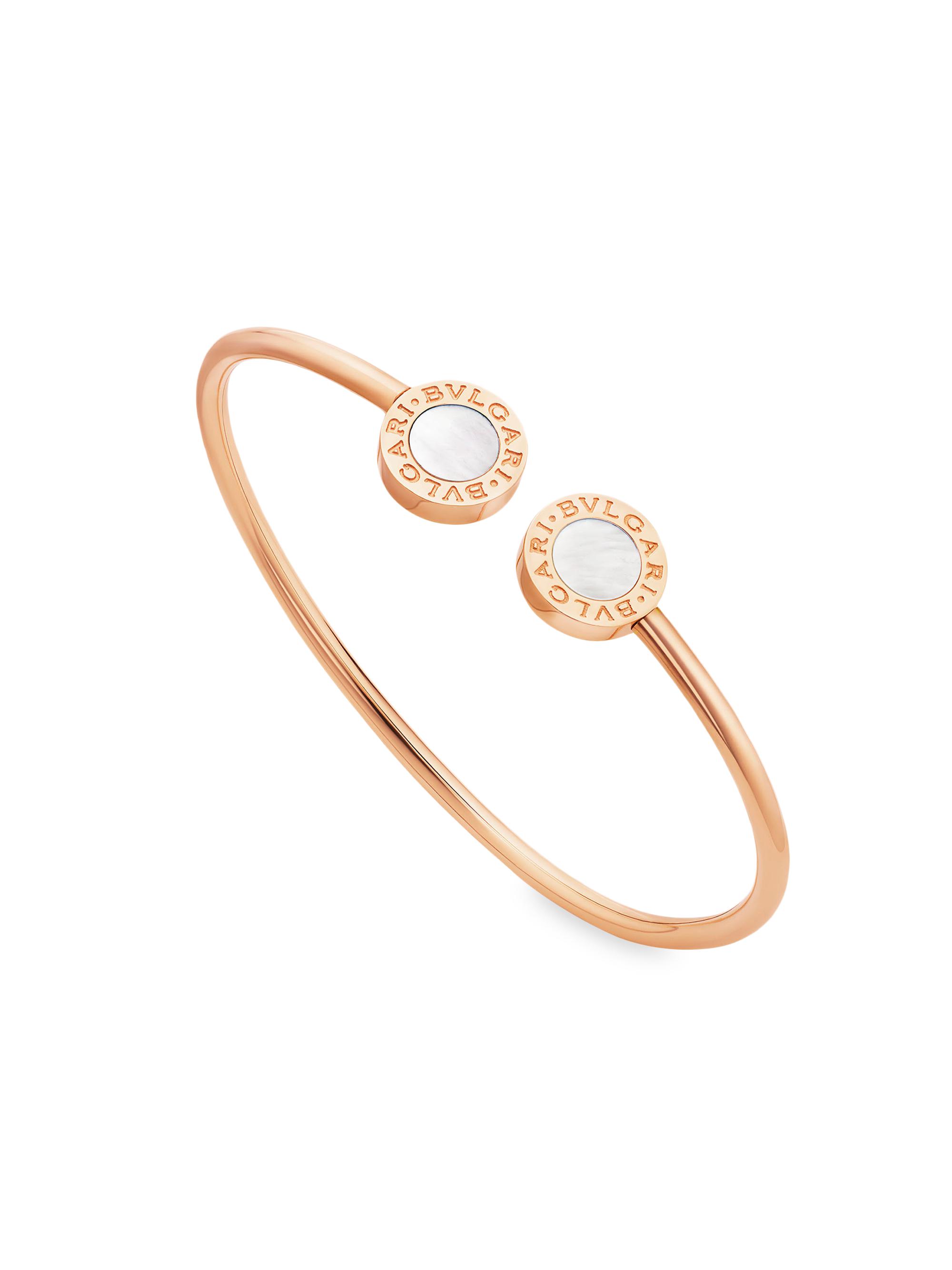 BVLGARI Classic 18K Rose Gold, Mother-Of-Pearl, Malachite & Onyx