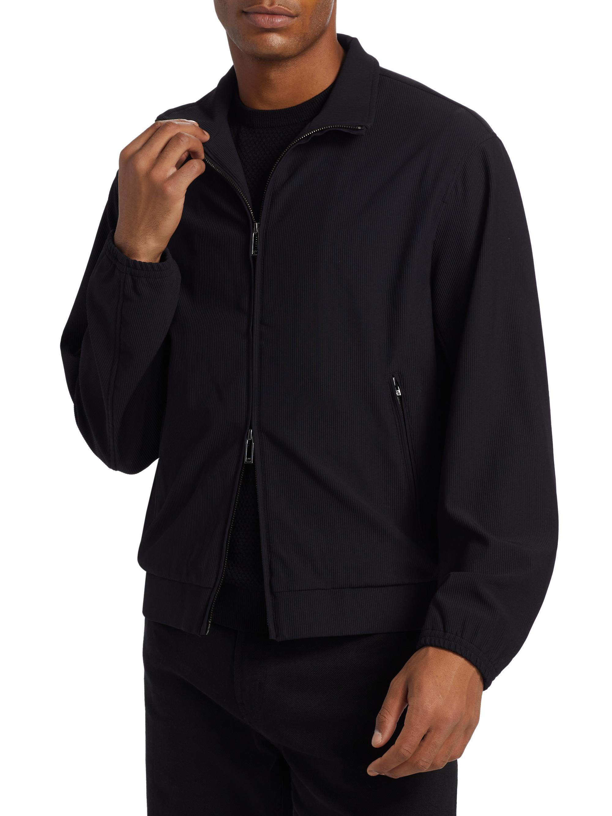 Emporio Armani Stretch Nylon Zip-Front Jacket | Saks Fifth Avenue
