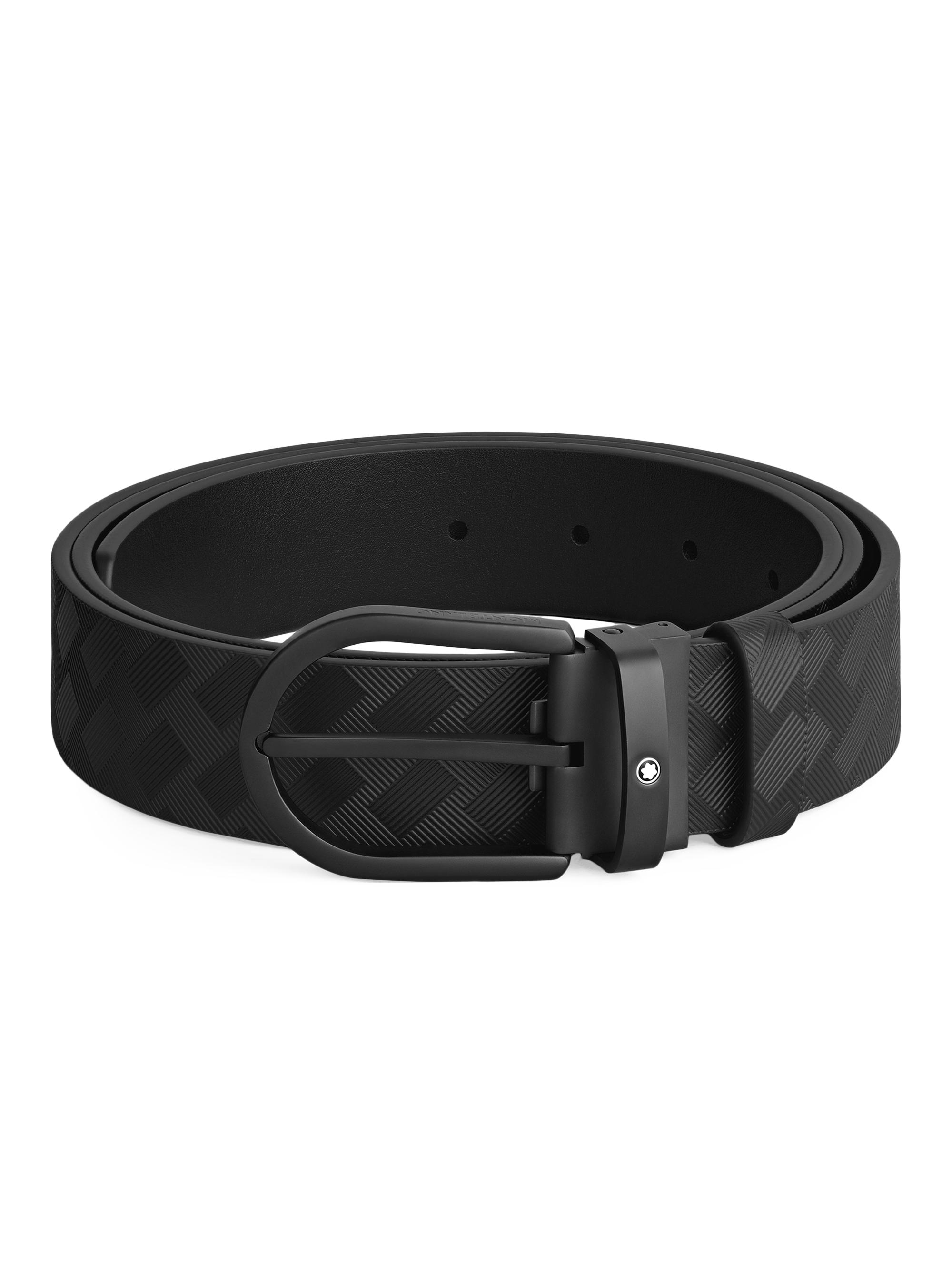 Montblanc Men's Extreme 3.0 Leather Pin Buckle Belt - Black