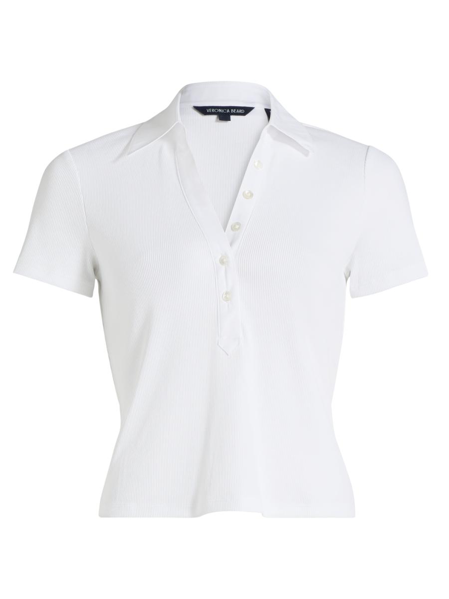 Veronica Beard Women's Kearney Polo T-shirt In White