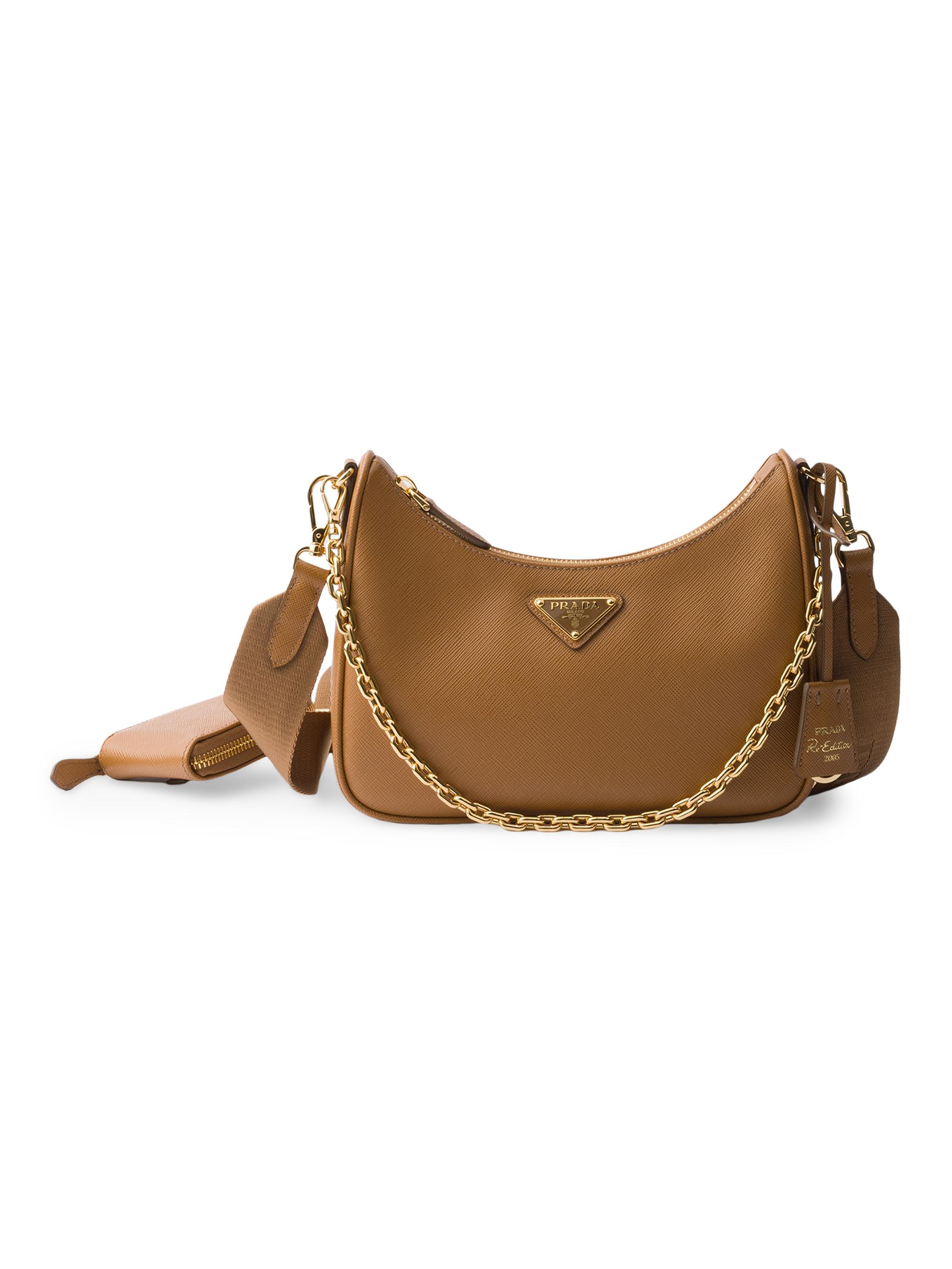 Prada Women's Re-Edition 2005 Saffiano Leather Shoulder Bag - Brown