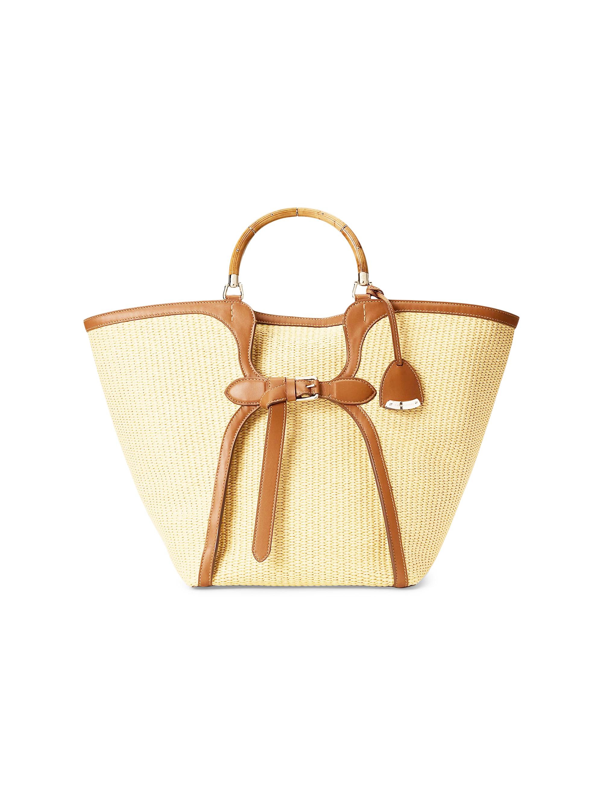 Ralph Lauren Collection Women's  The Ralph Braided Raffia Tote Bag - Beige Gold