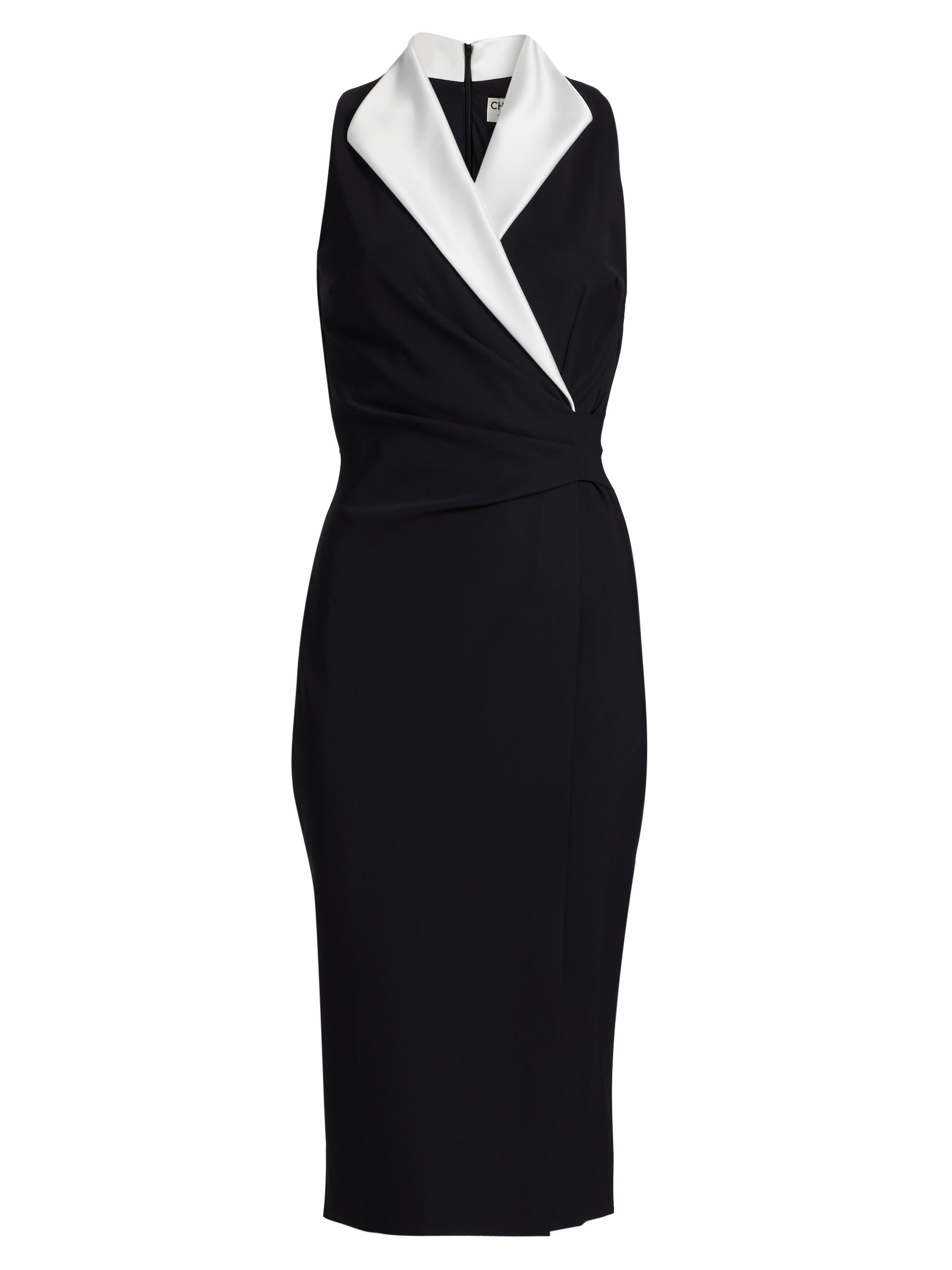 Chiara Boni La Petite Robe Women's Dani Collared Sleeveless Dress - Black White