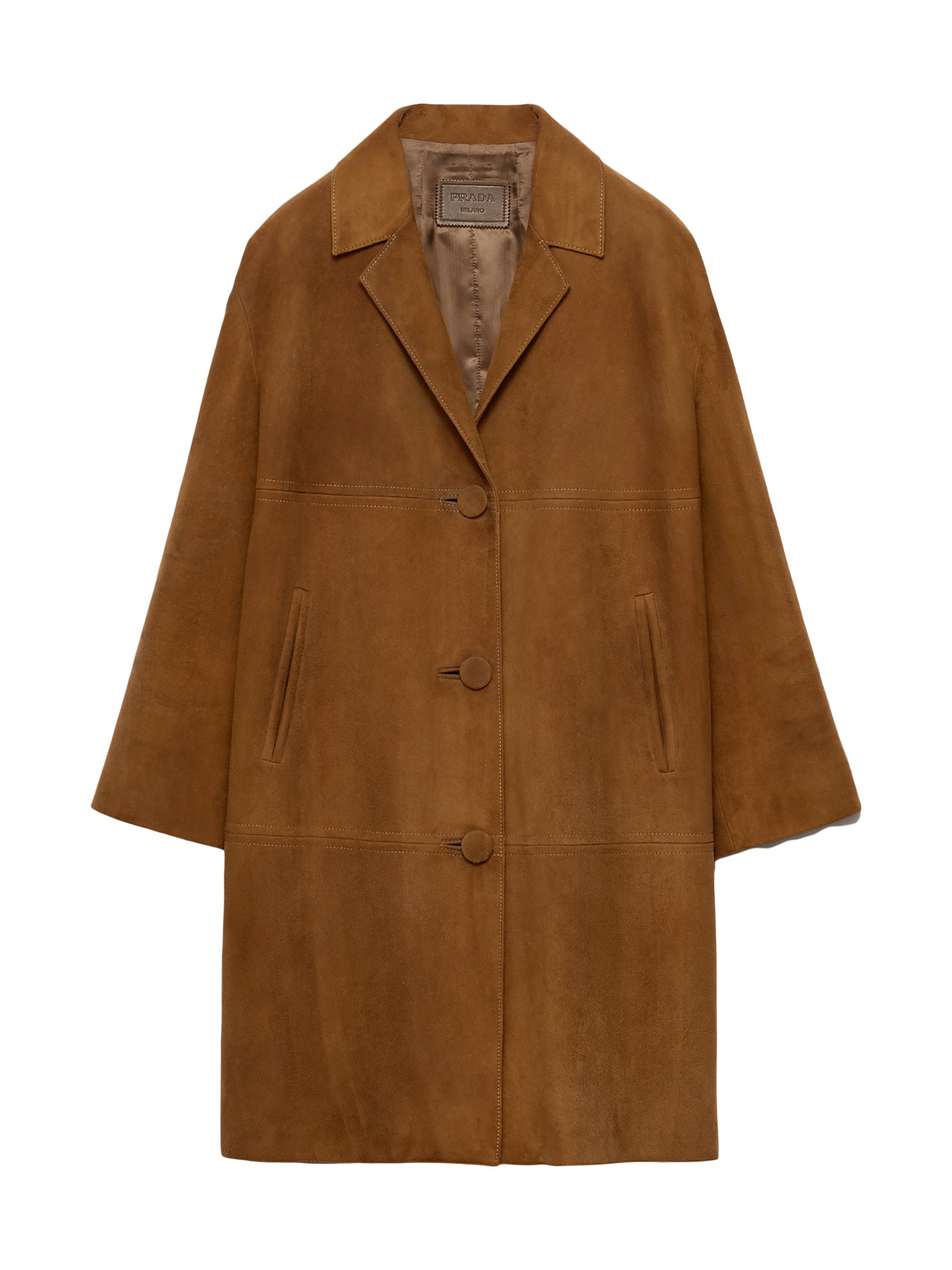 Prada Women's Suede Coat - Brown